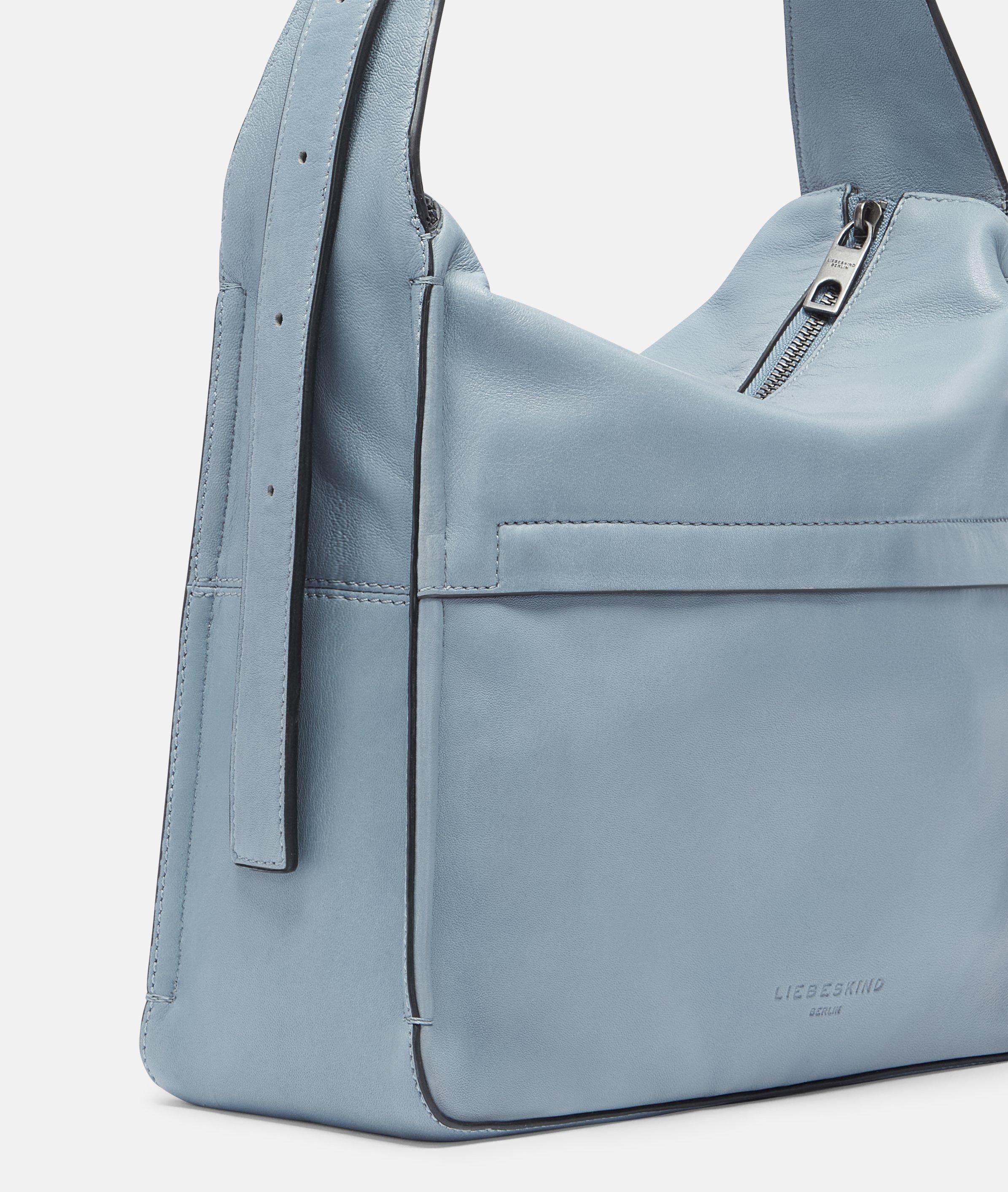 Hobo in blue, grey, black, beige, green, cream & yellow