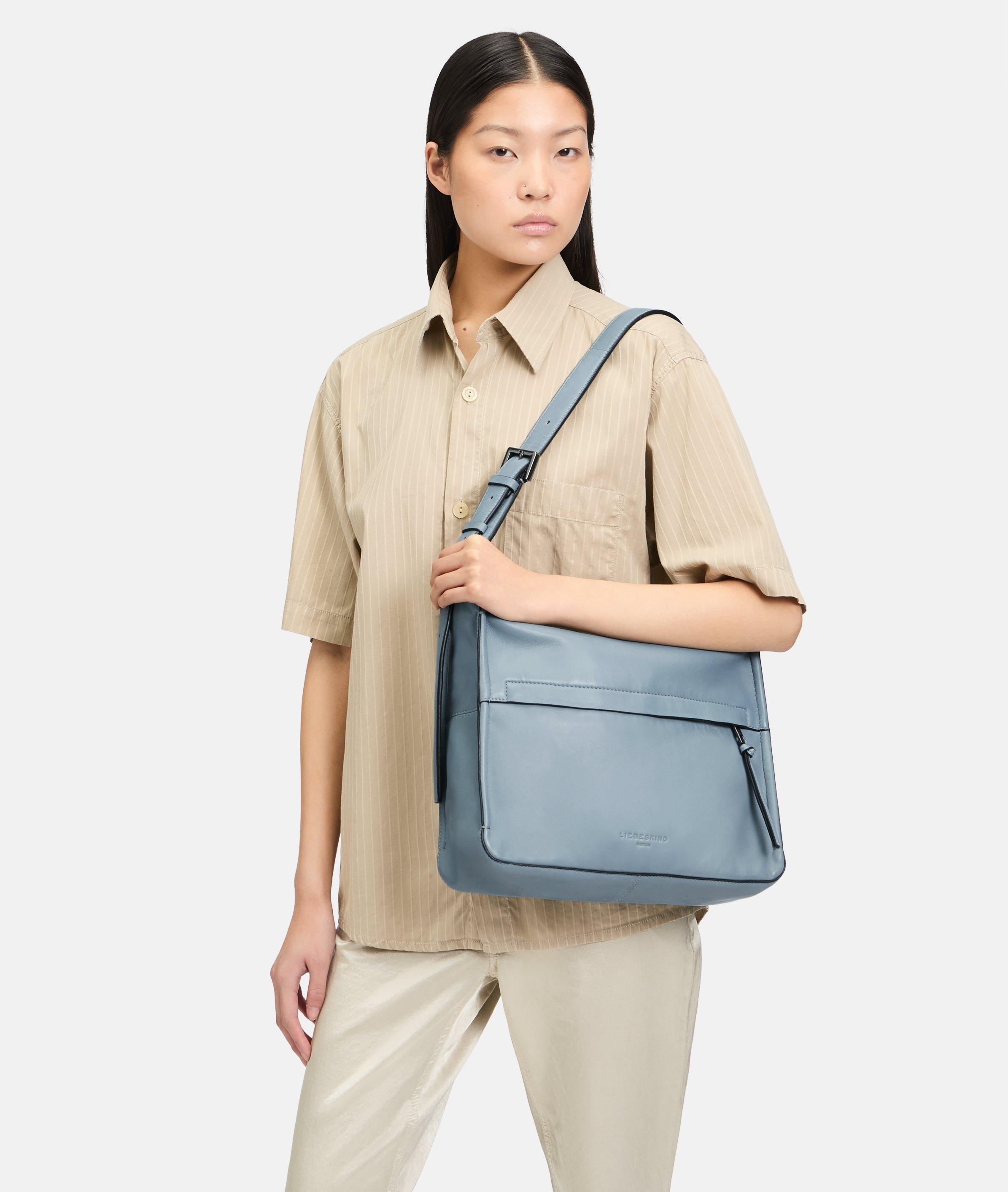 Hobo in blue, grey, black, beige, green, cream & yellow