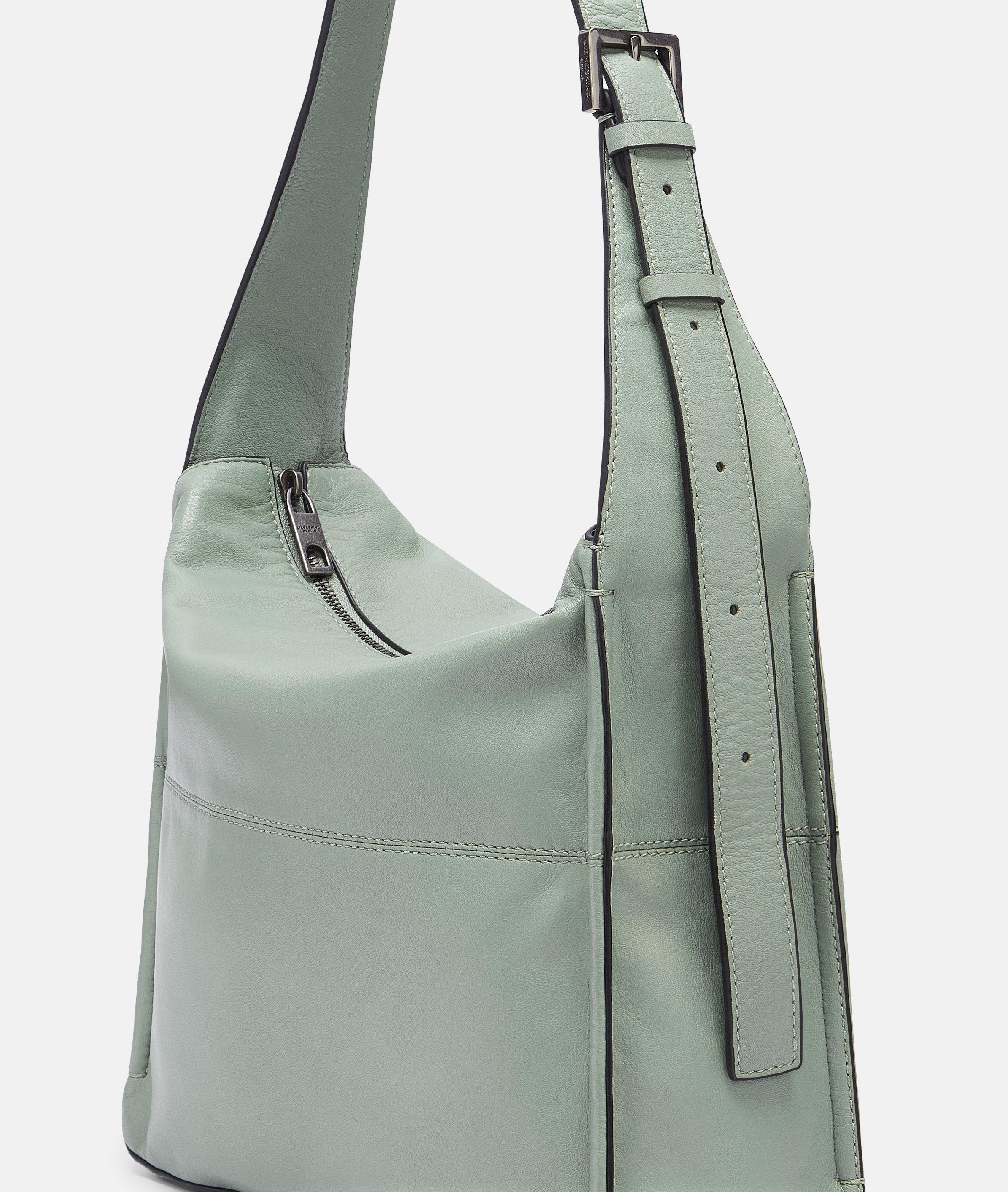 Hobo in green, grey, black, beige, green, cream & yellow