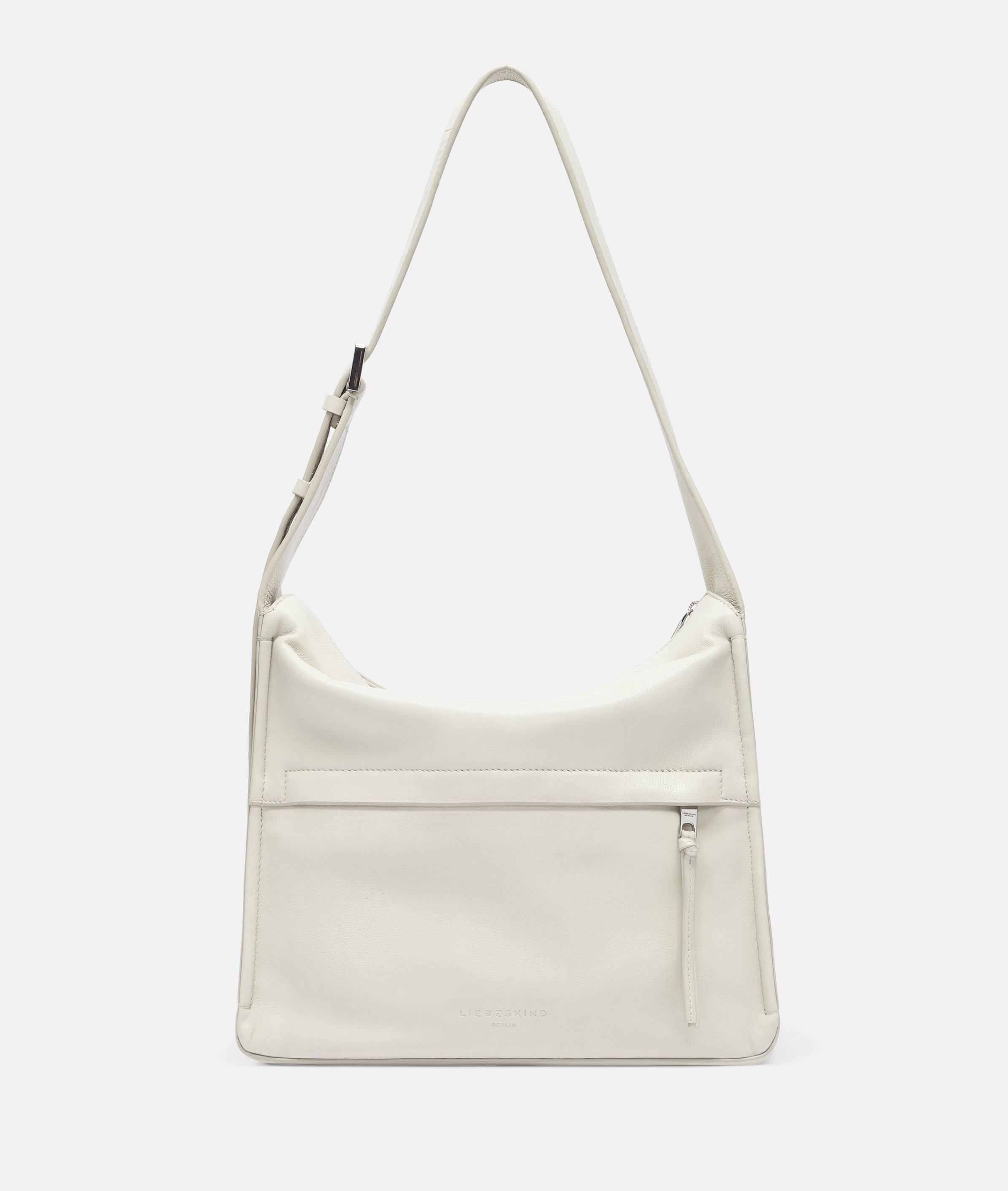 Liebeskind Berlin - Mittelgroße Hobo-Bag aus Schafsleder -  creme