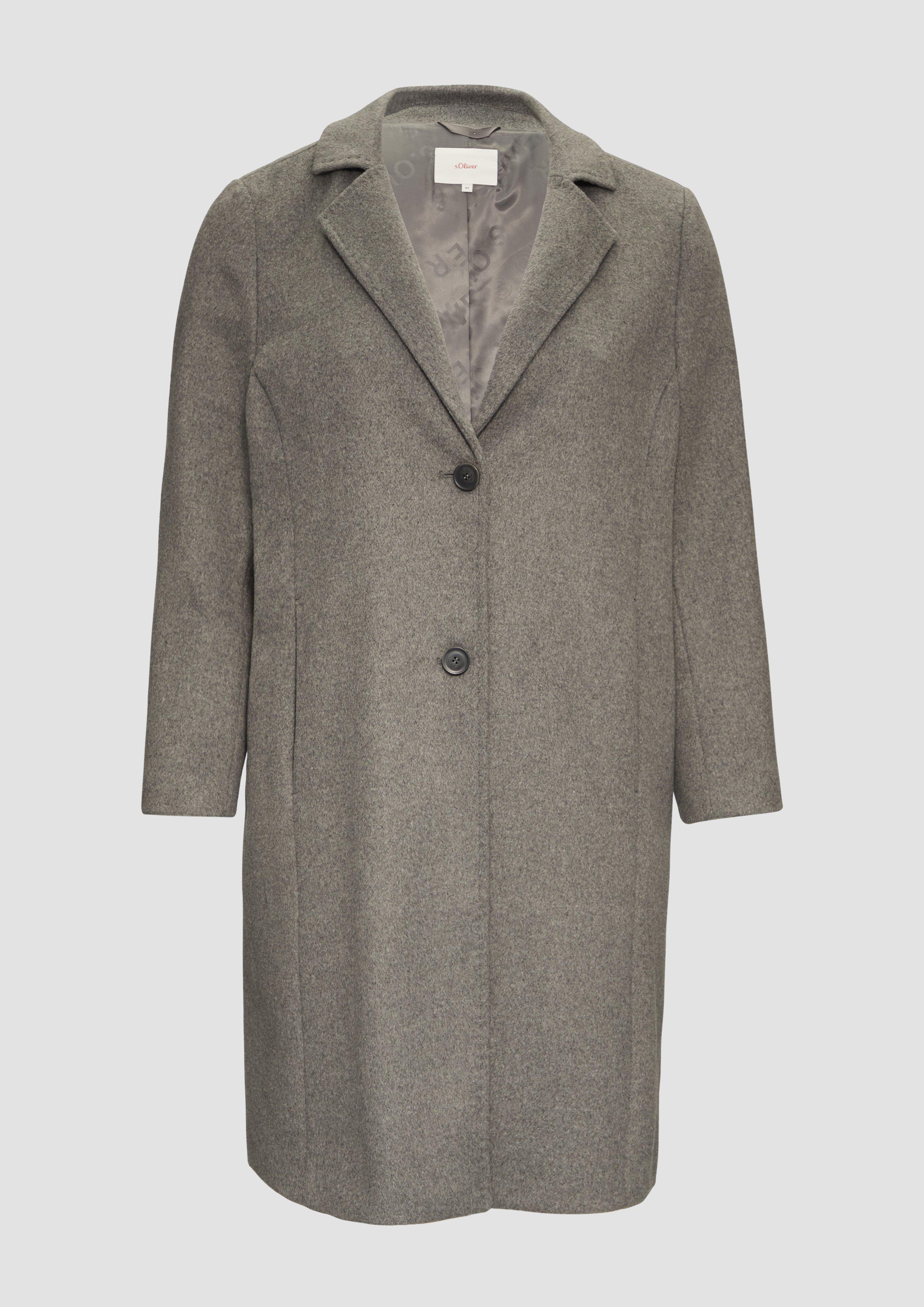 s.Oliver - Wollmantel im Relaxed Fit, Damen, grau