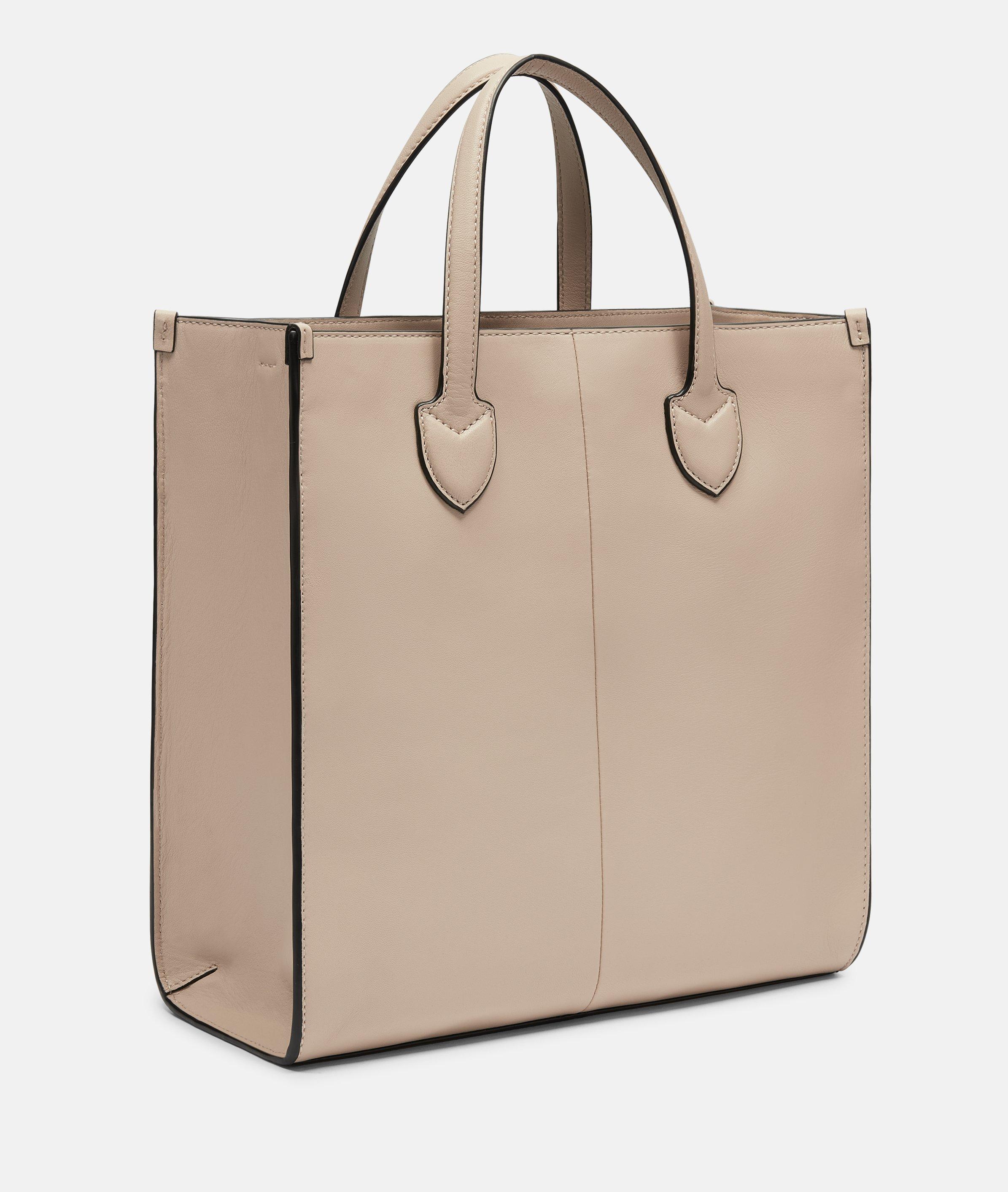 Hilla Tote M in beige & grey