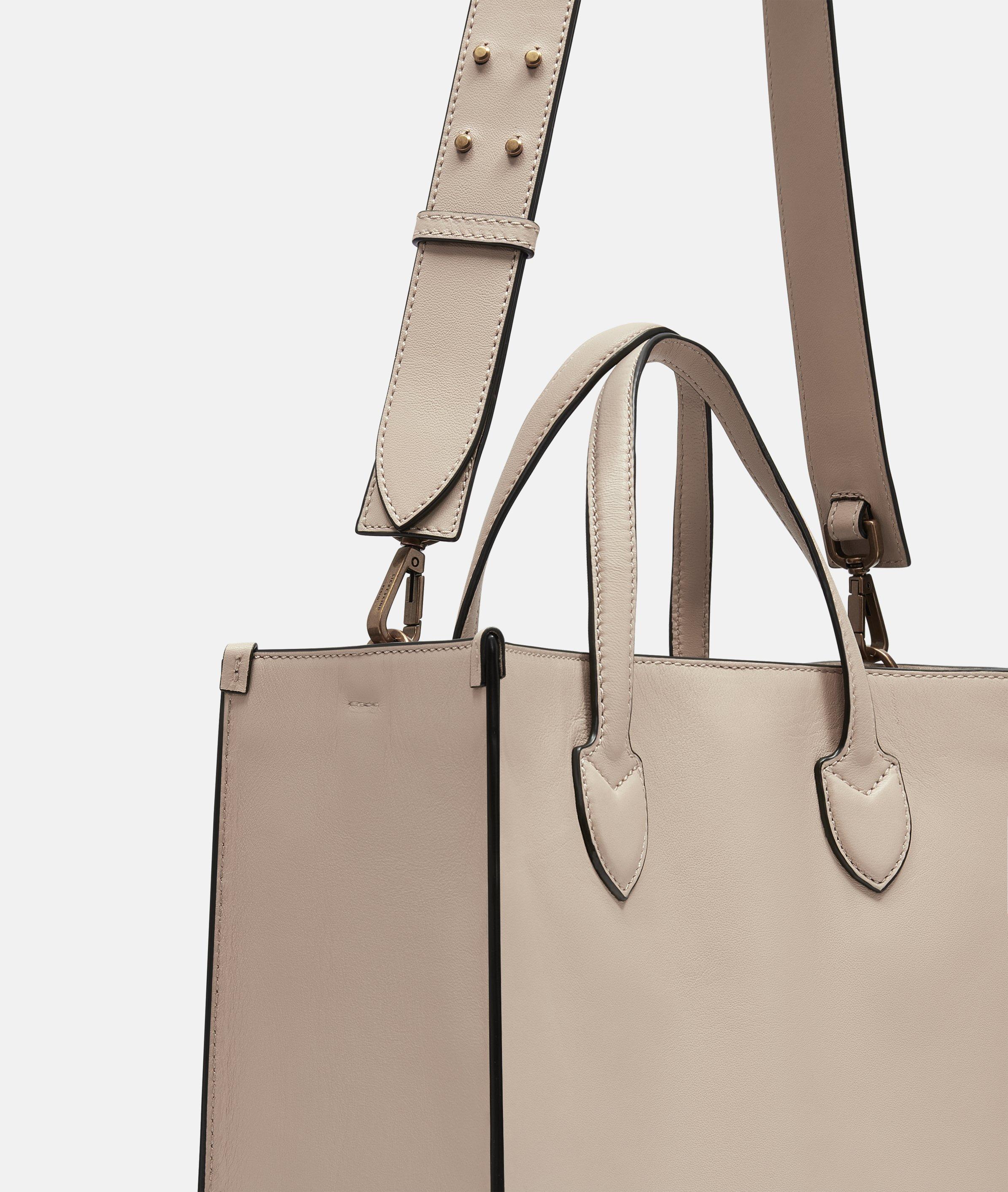Hilla Tote M in beige & grey