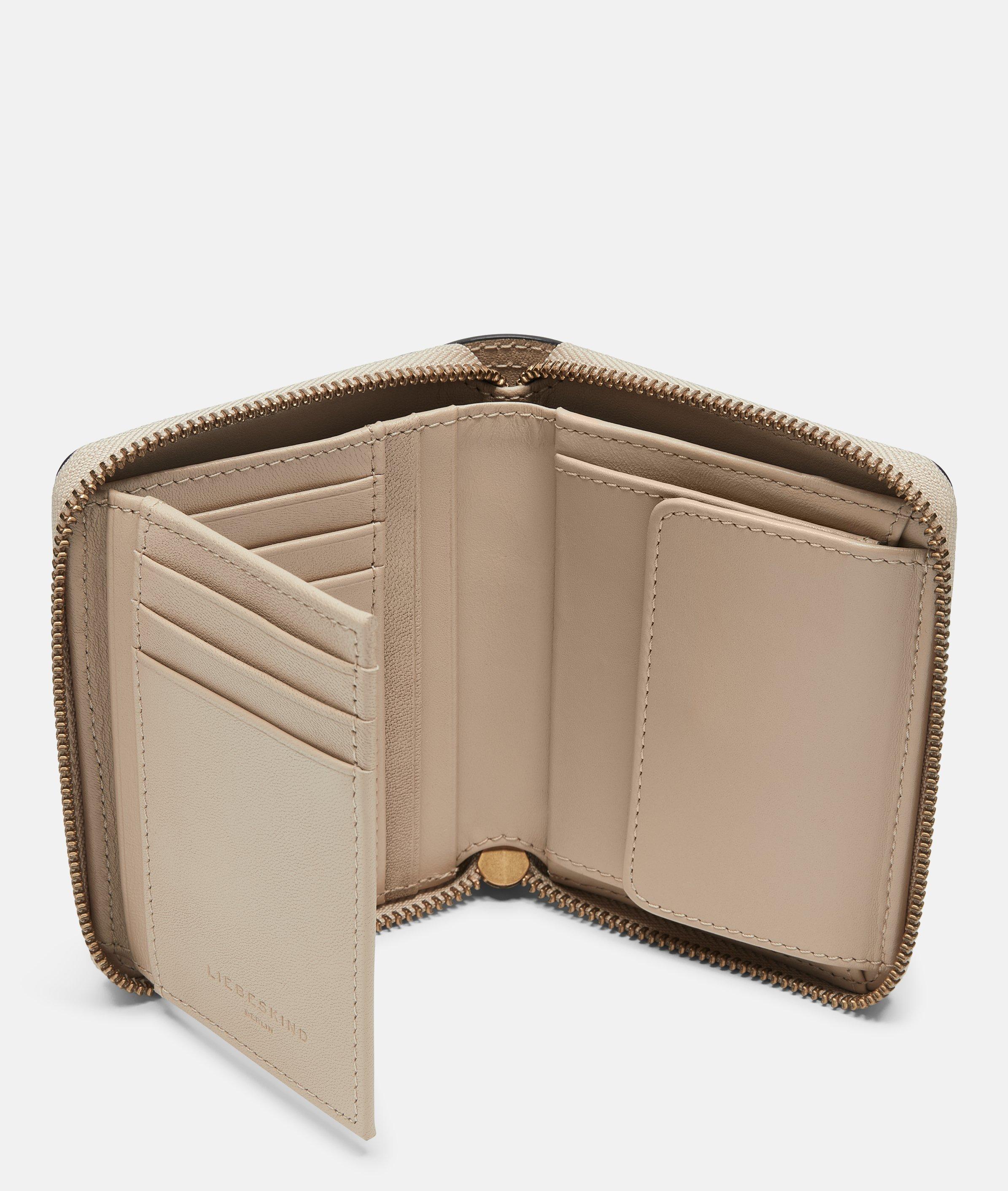 Conny portemonnee M in beige, crème & zwart