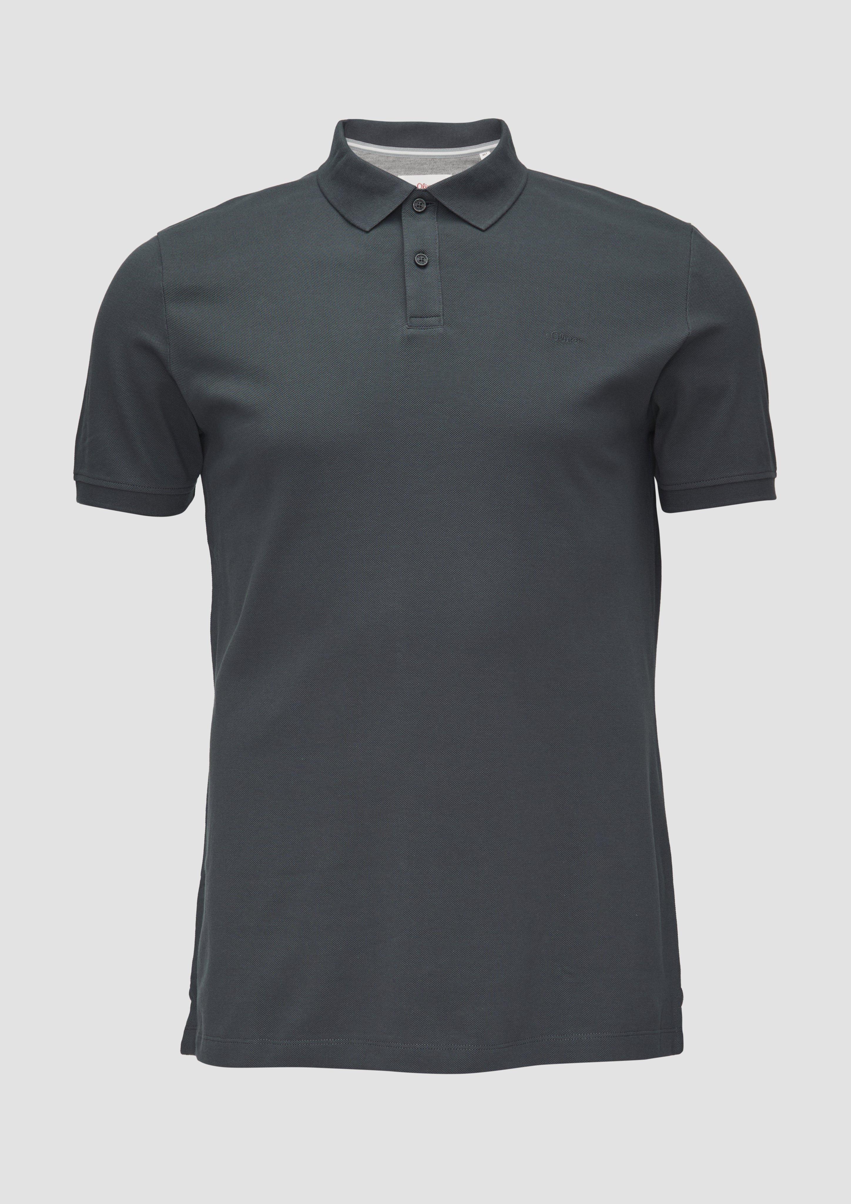 s.Oliver - Poloshirt aus Baumwollpiqué, Herren, grau