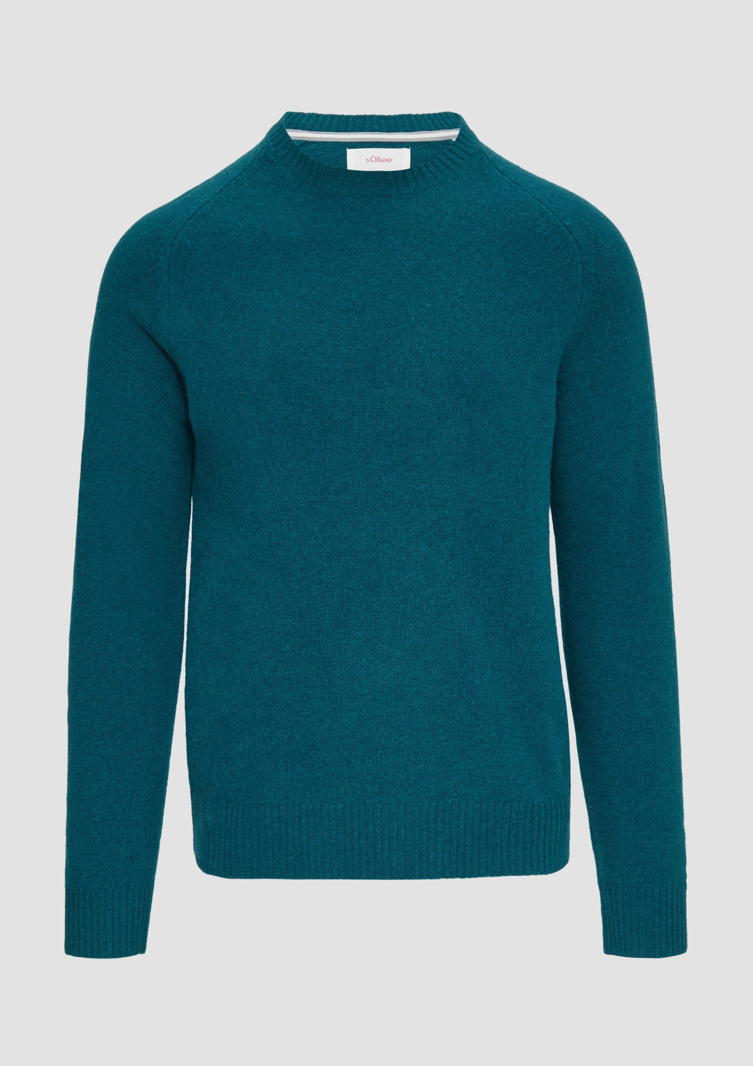 s.Oliver - Strickpullover aus reiner Wolle, Herren, Blau