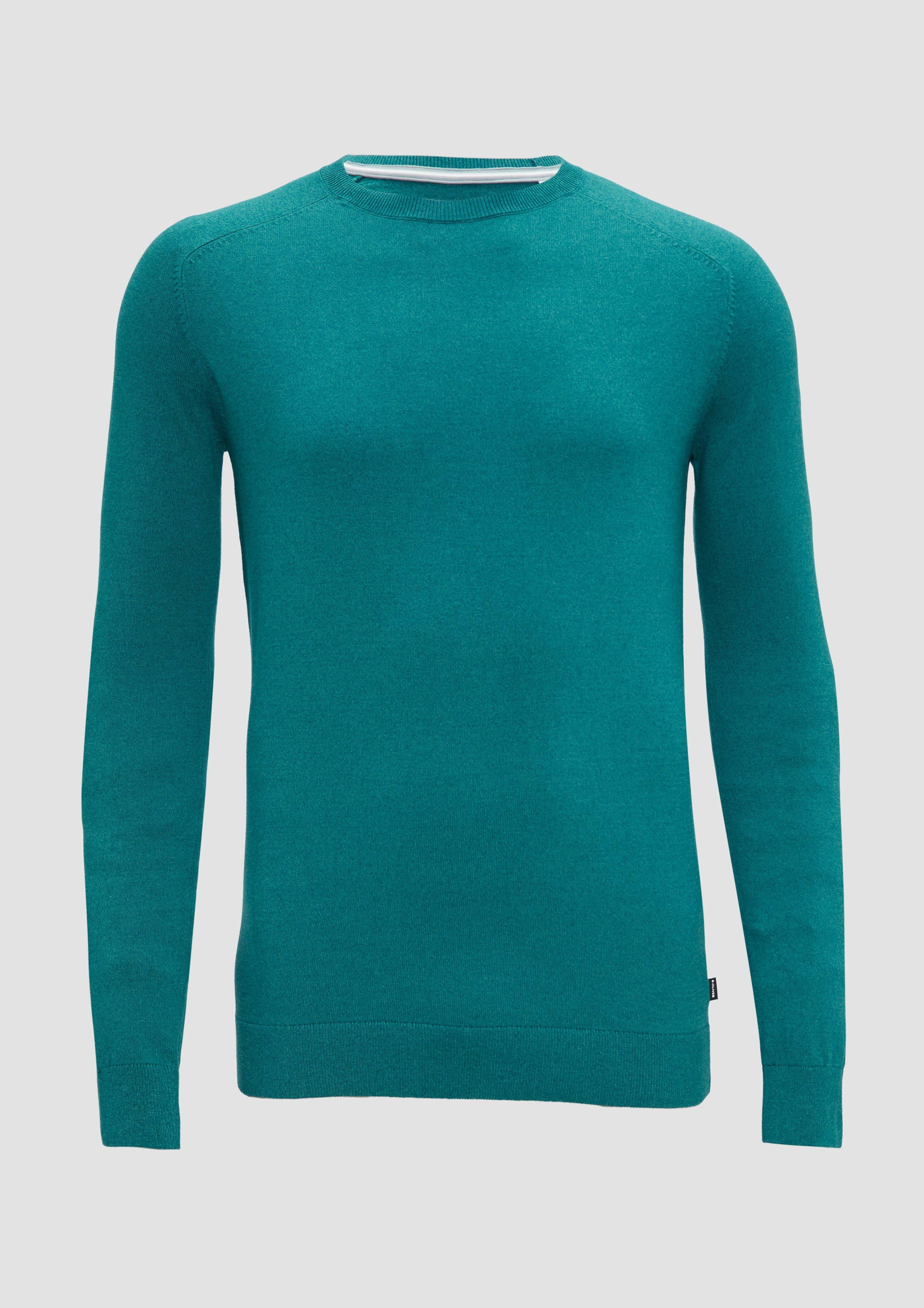 s.Oliver - Strickpullover mit Raglanärmeln, Herren, Blau