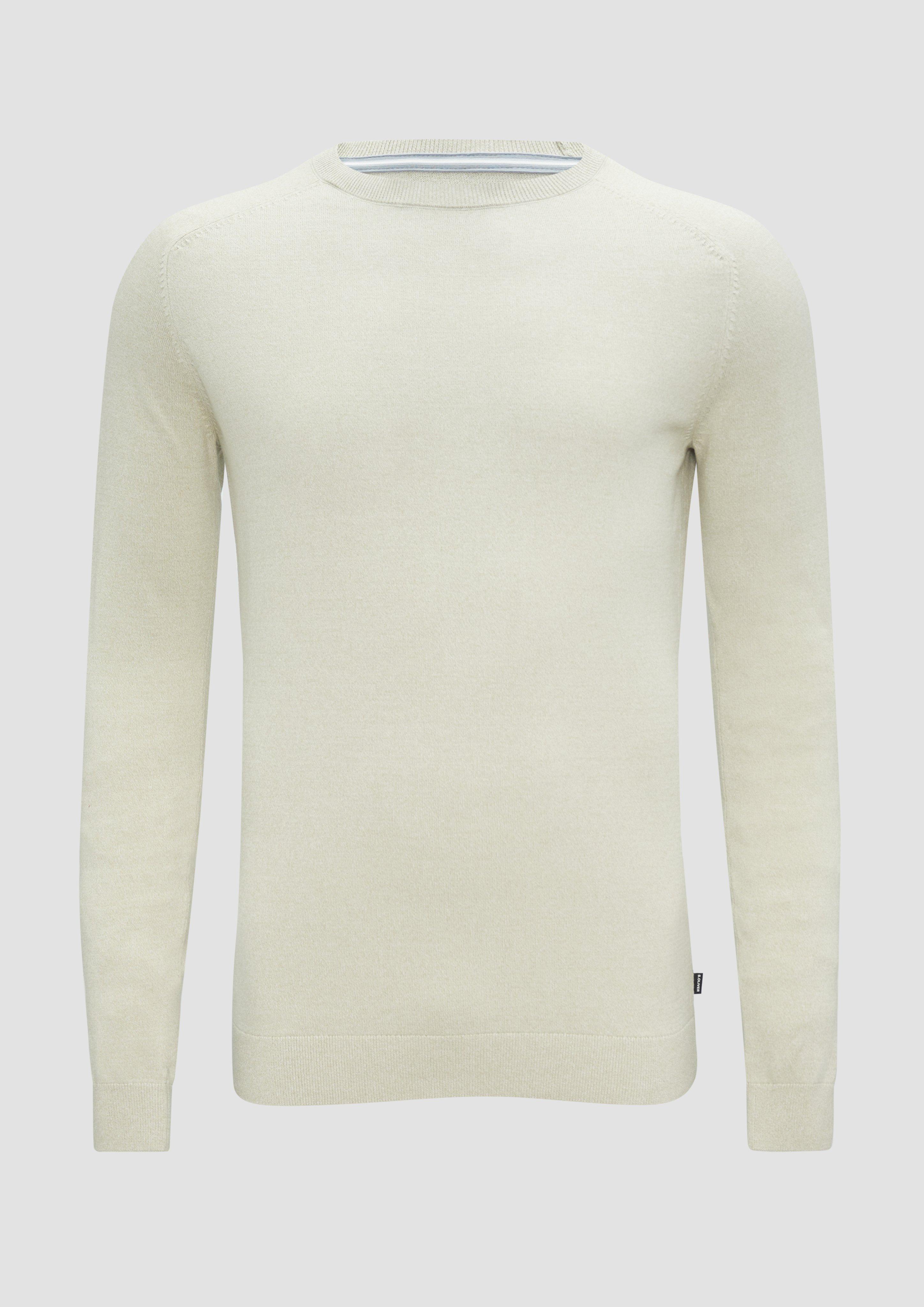 s.Oliver - Strickpullover mit Raglanärmeln, Herren, Beige