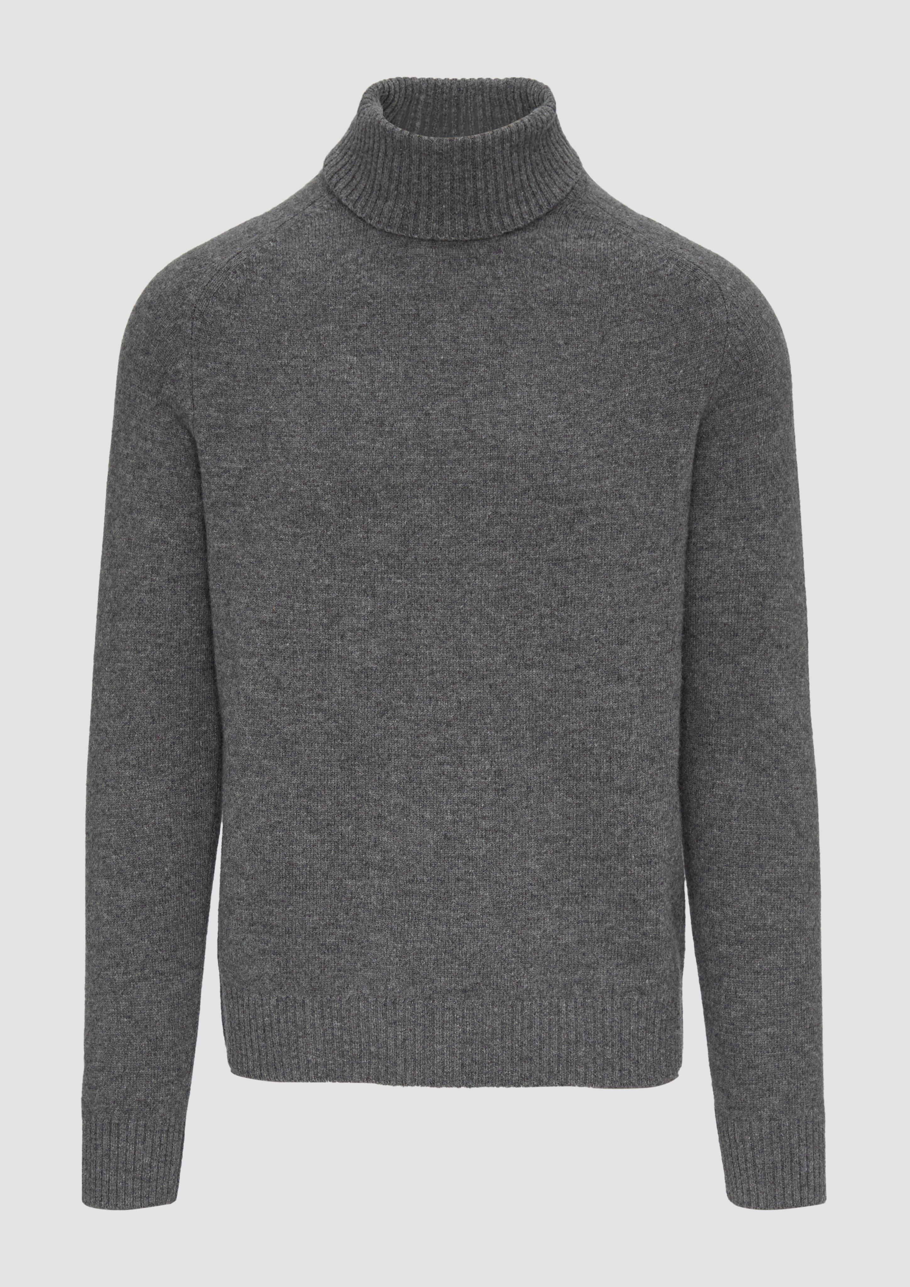 s.Oliver - Rollkragenpullover aus reiner Wolle, Herren, grau