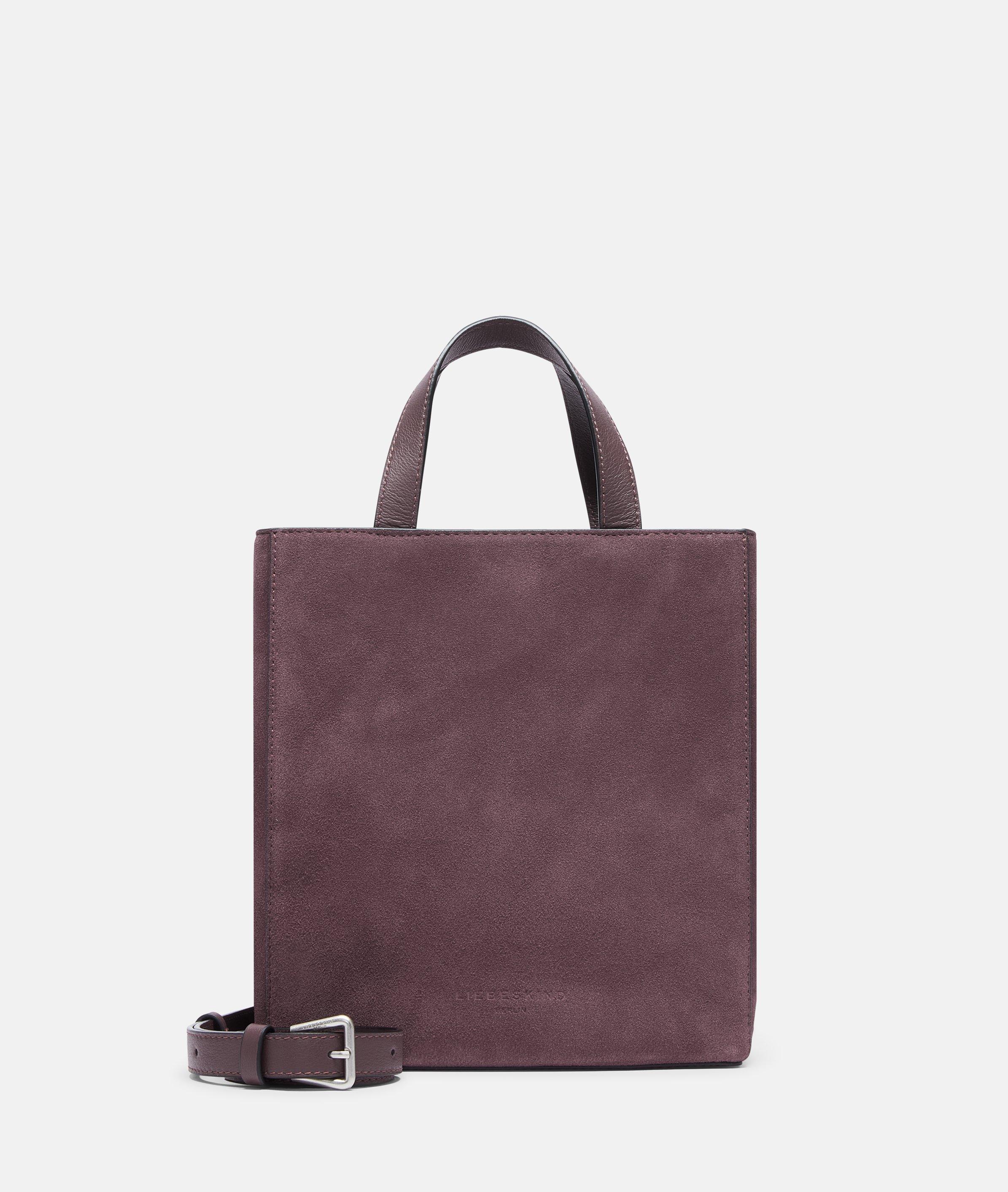 Liebeskind Berlin - Kleine, minimalistische Handtasche aus Veloursleder -  rot