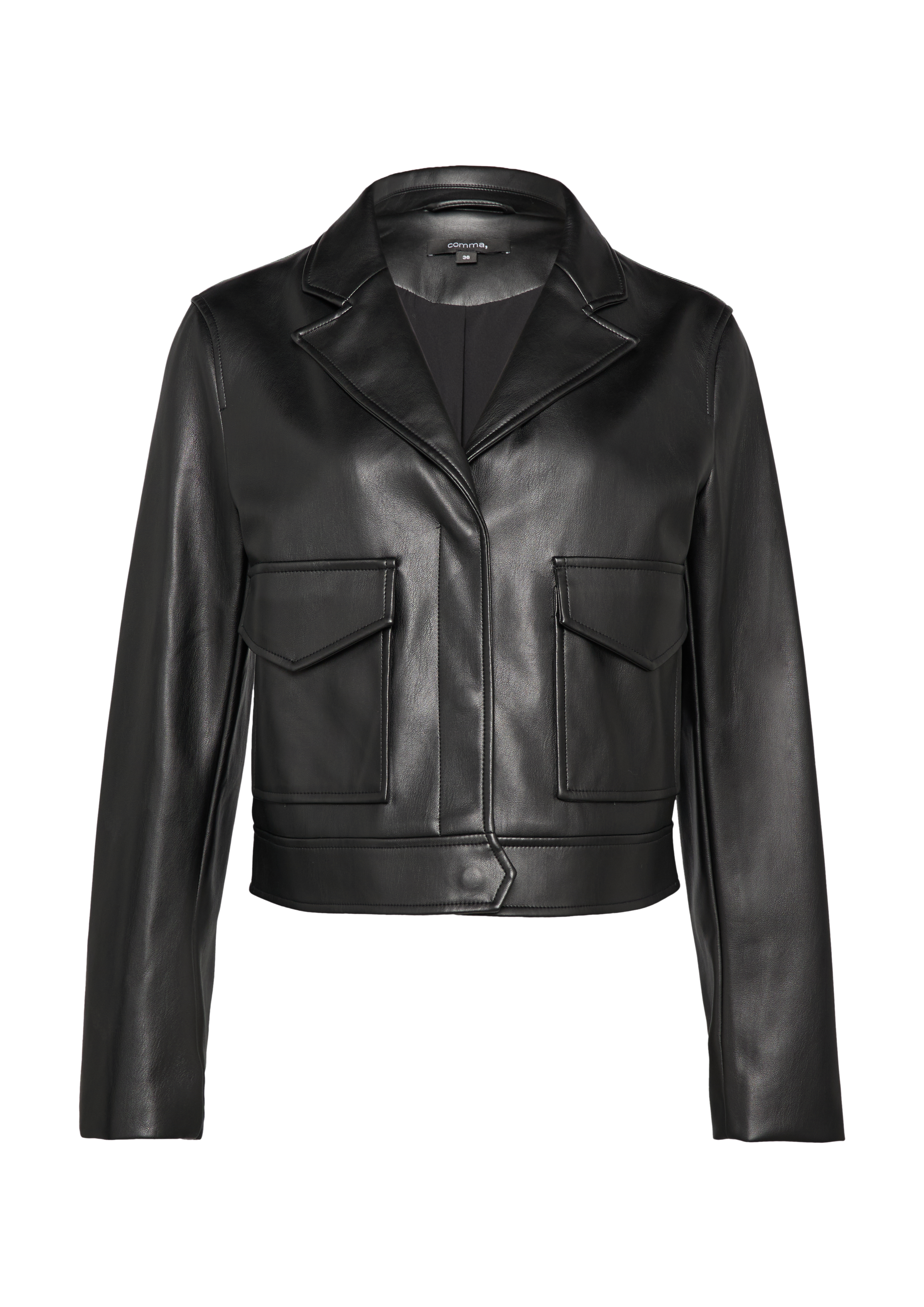 ROUND SHORT SYNTHETIC LEATHER JACKET（その他アウター