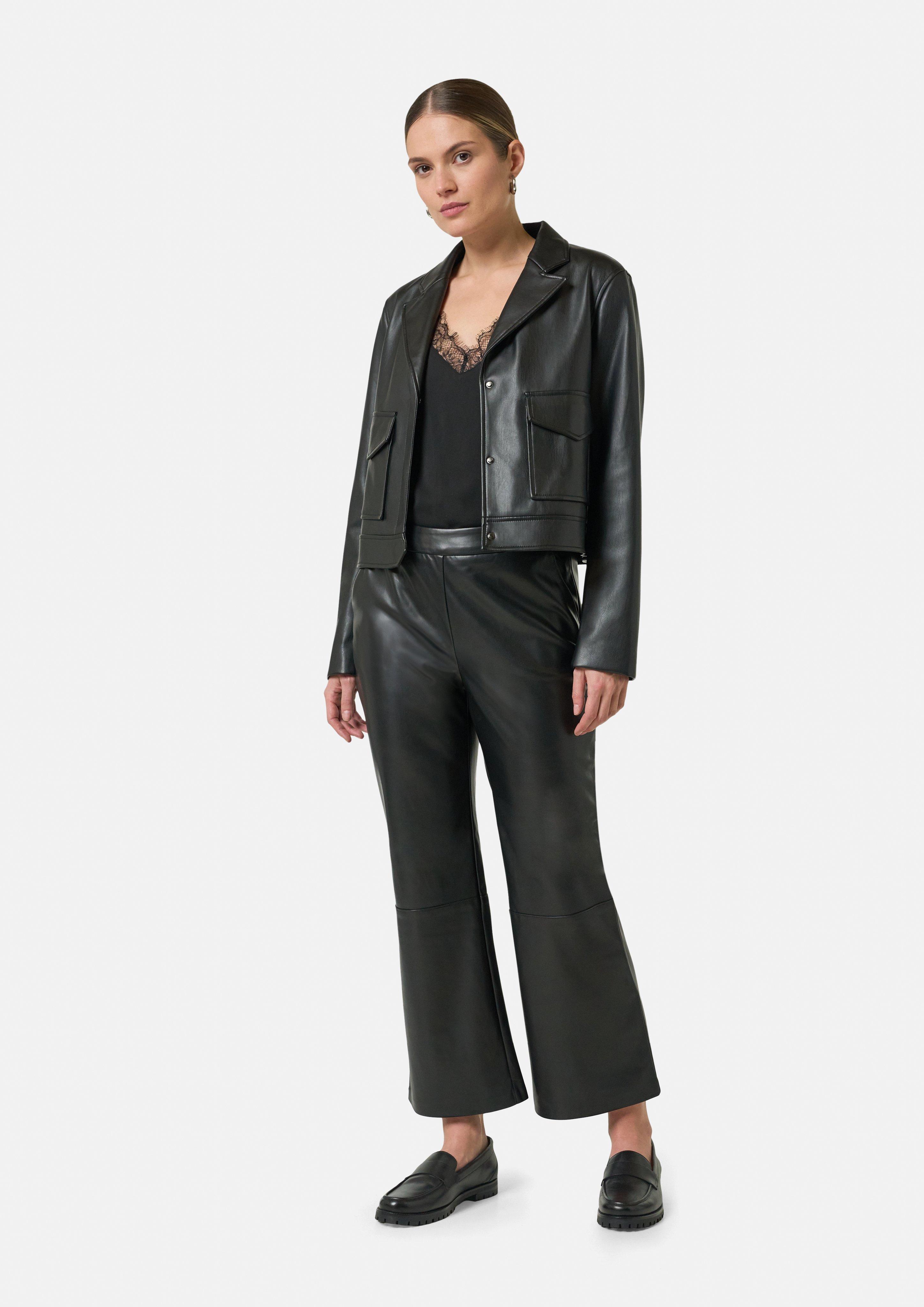 Short faux leather jacket - black | Comma Short faux leather jacket - black | Comma