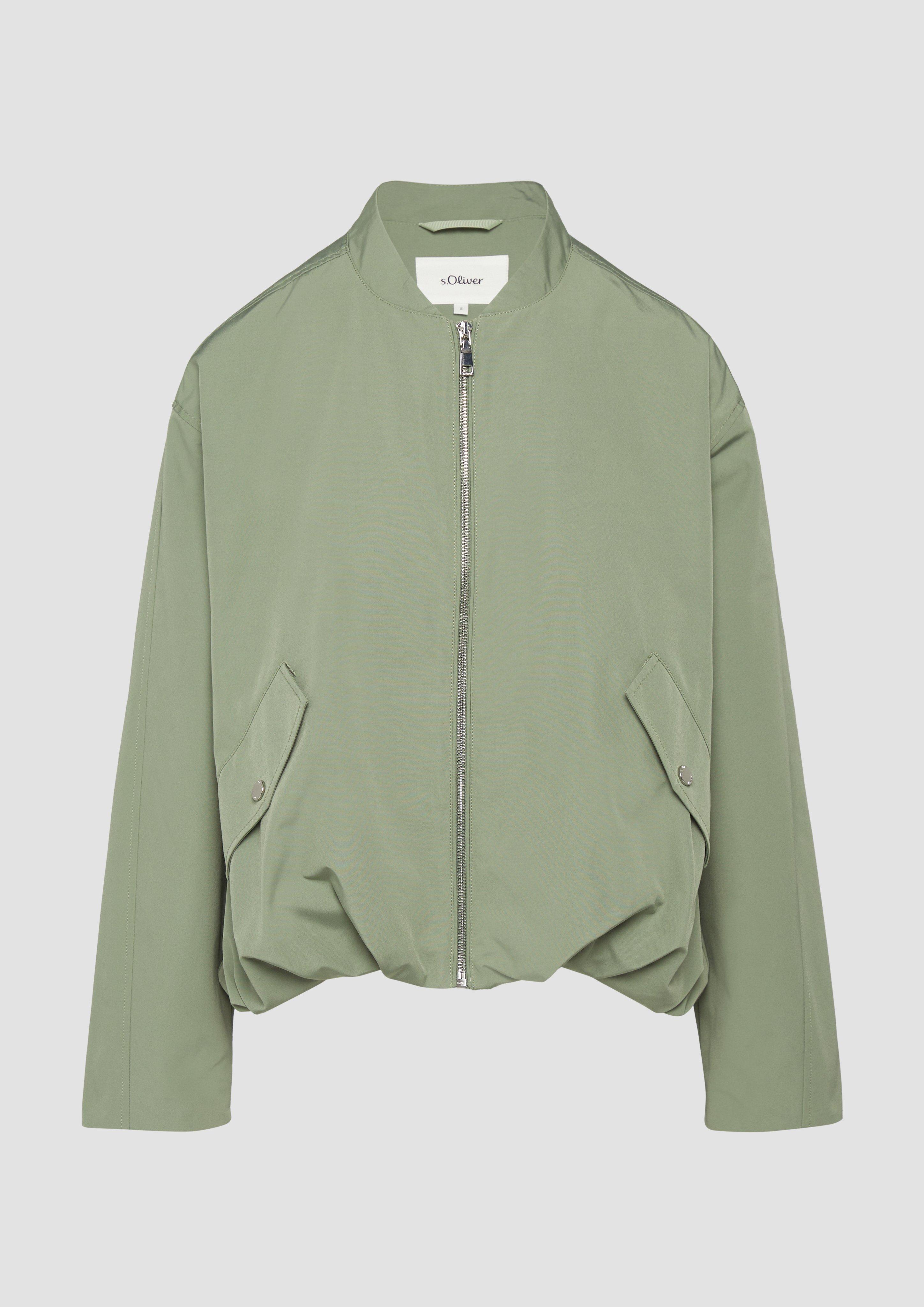 s.Oliver - Blouson mit Raffungsdetails im Relaxed Fit, Damen, Grün