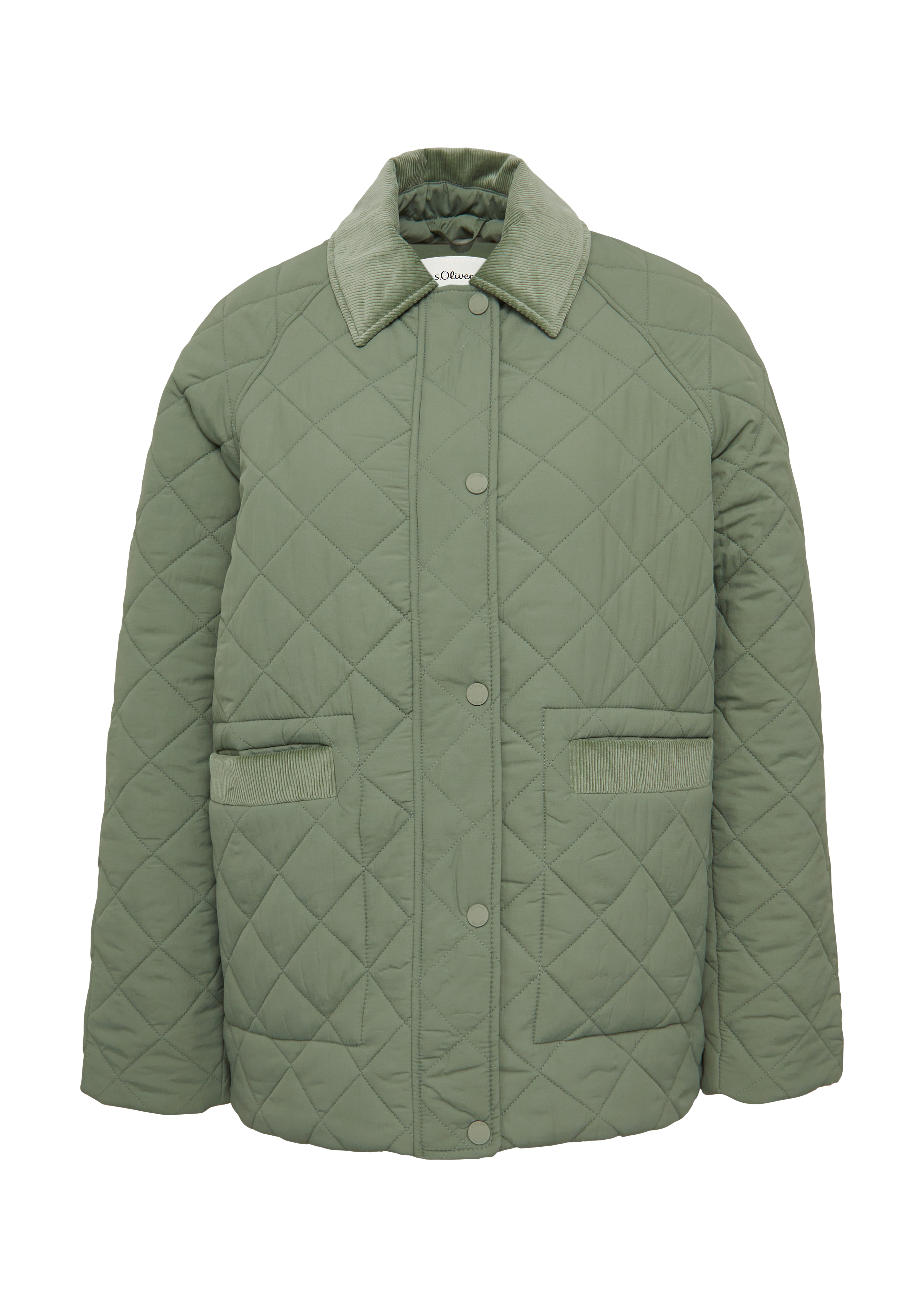 Steppjacke mit Cord-Details