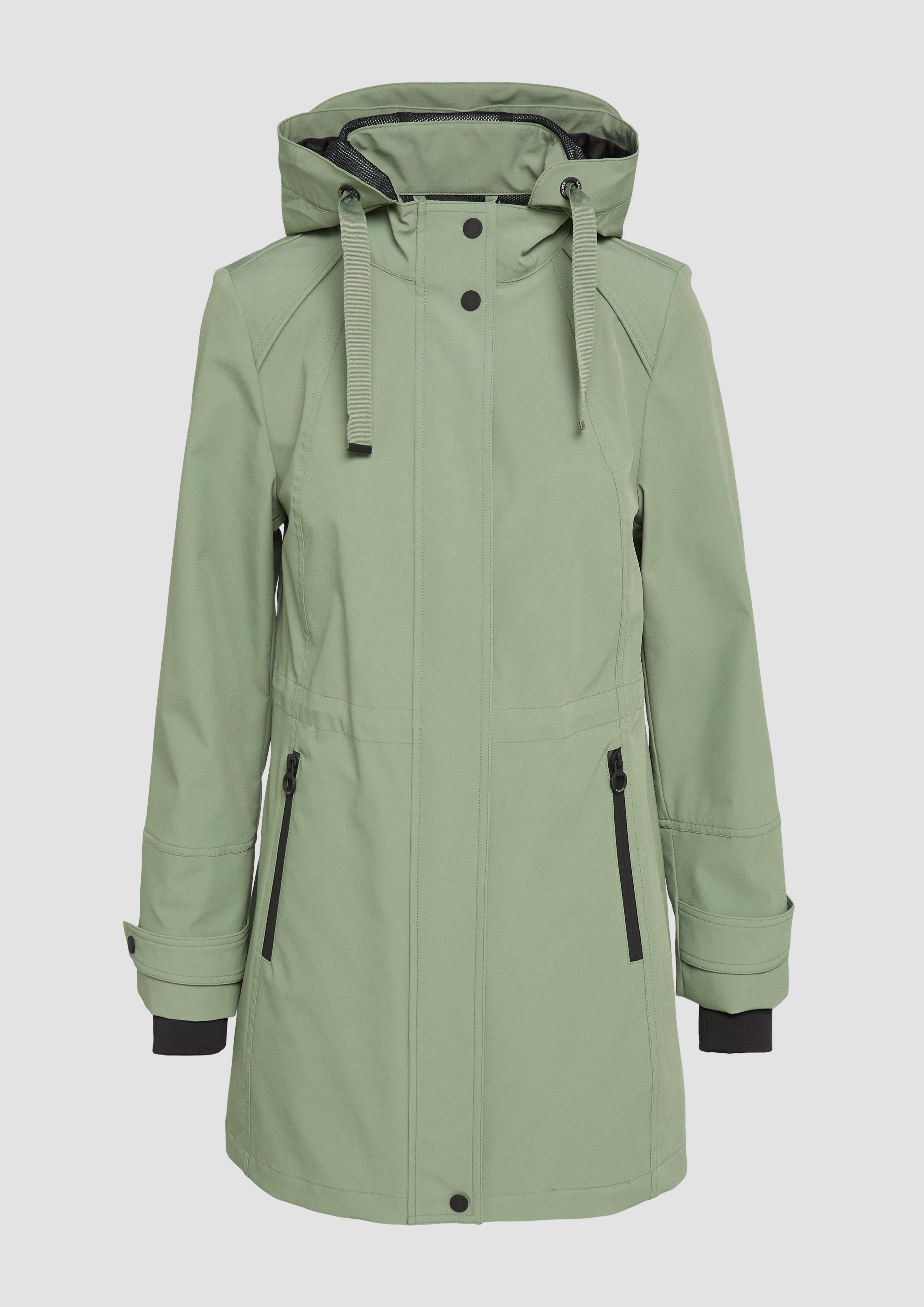 s.Oliver - Wasserabweisende Jacke mit Kapuze, Damen, grün