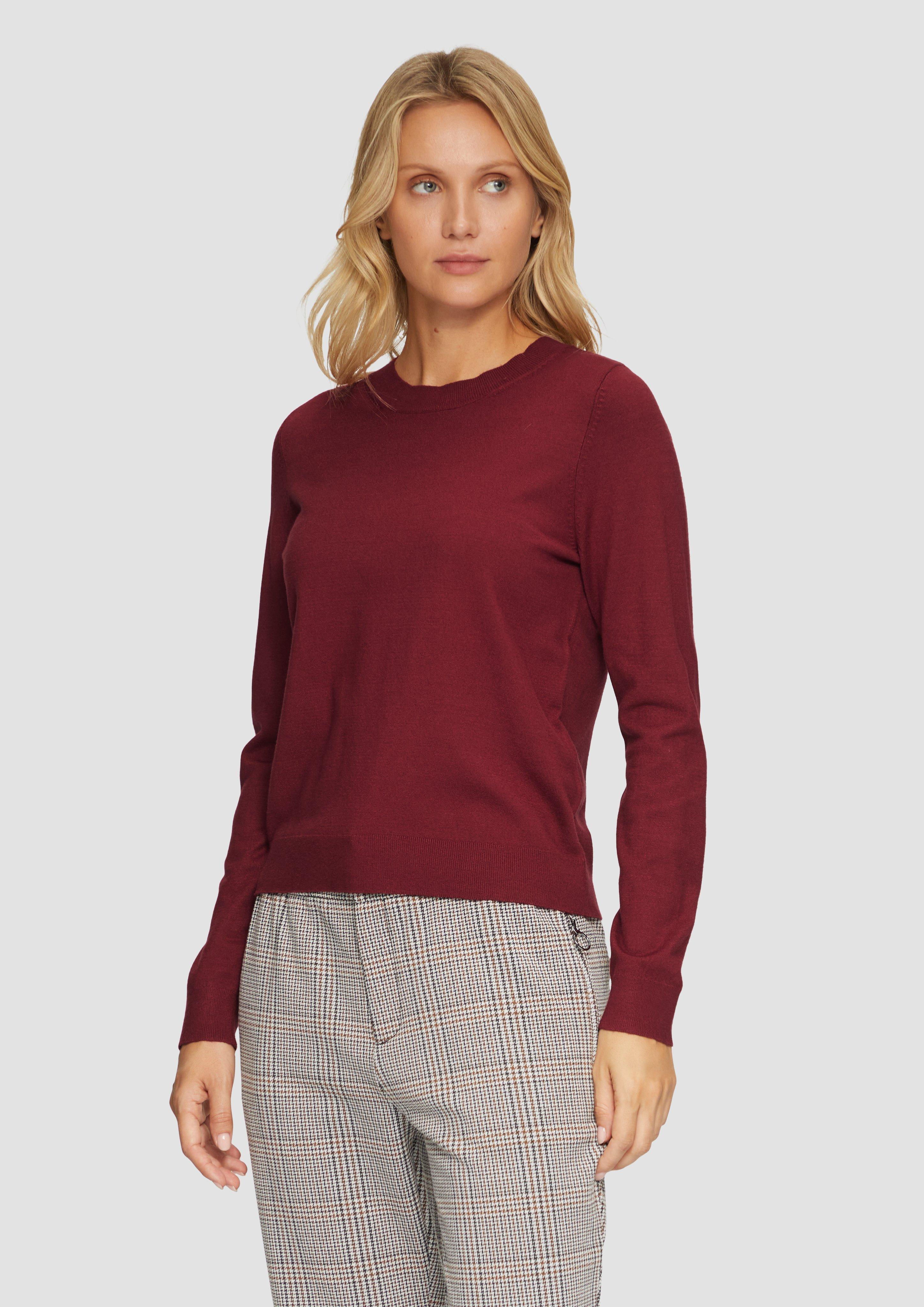 S.Oliver Weicher Pullover mit Rundhalsausschnitt aus Viskosemix