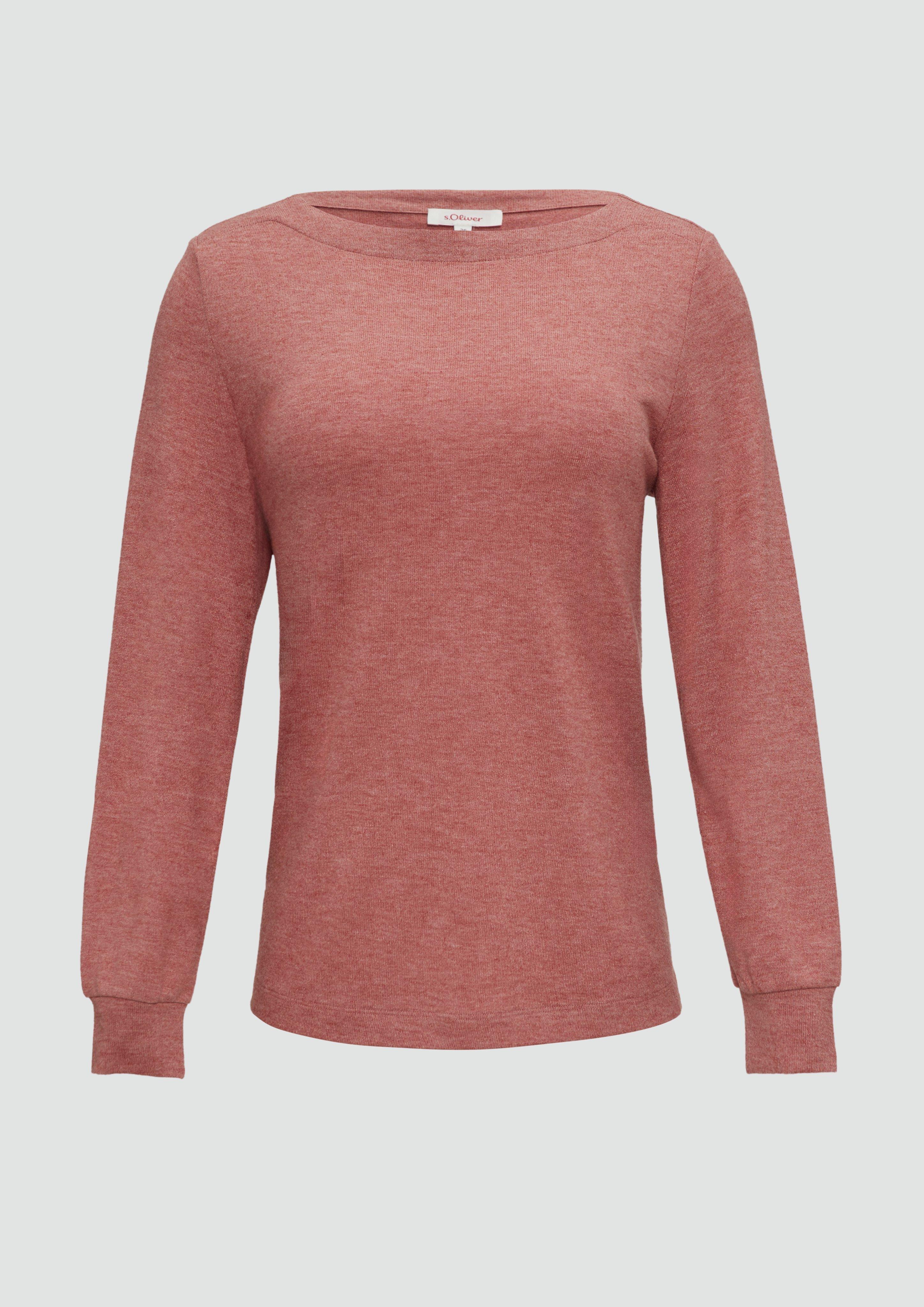 Thumbnail - s.Oliver - Weiches Longsleeve aus Jerseystrick, Damen, Orange