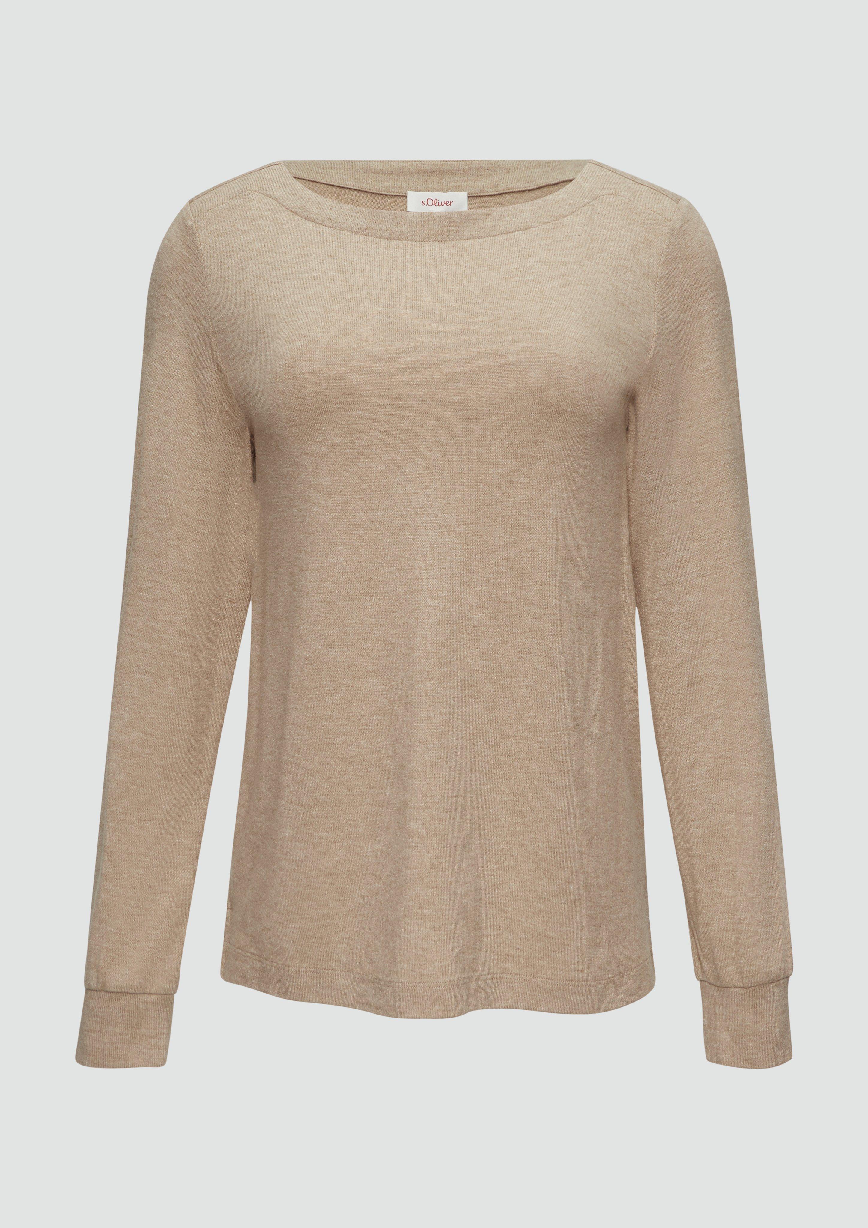 Thumbnail - s.Oliver - Weiches Longsleeve aus Jerseystrick, Damen, braun