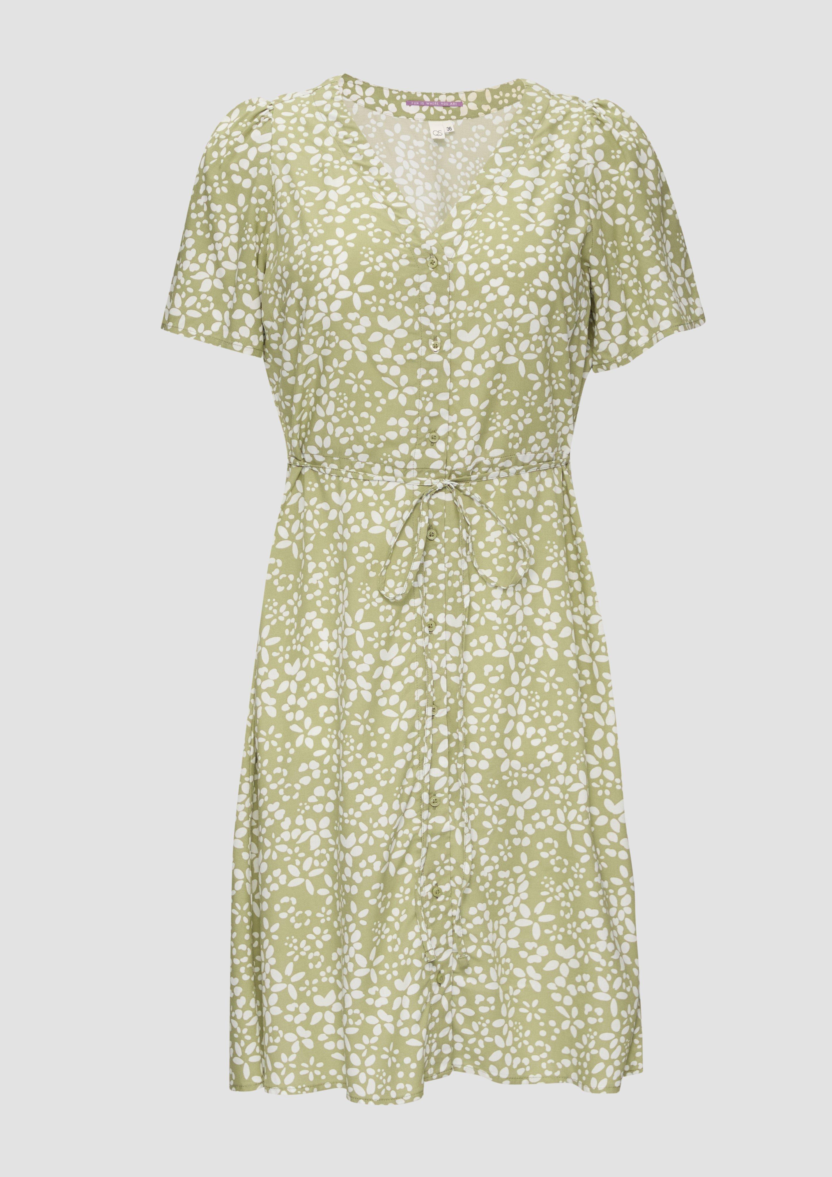 Thumbnail - QS - Luftiges Viskosekleid mit All-over-Print, Damen, grün