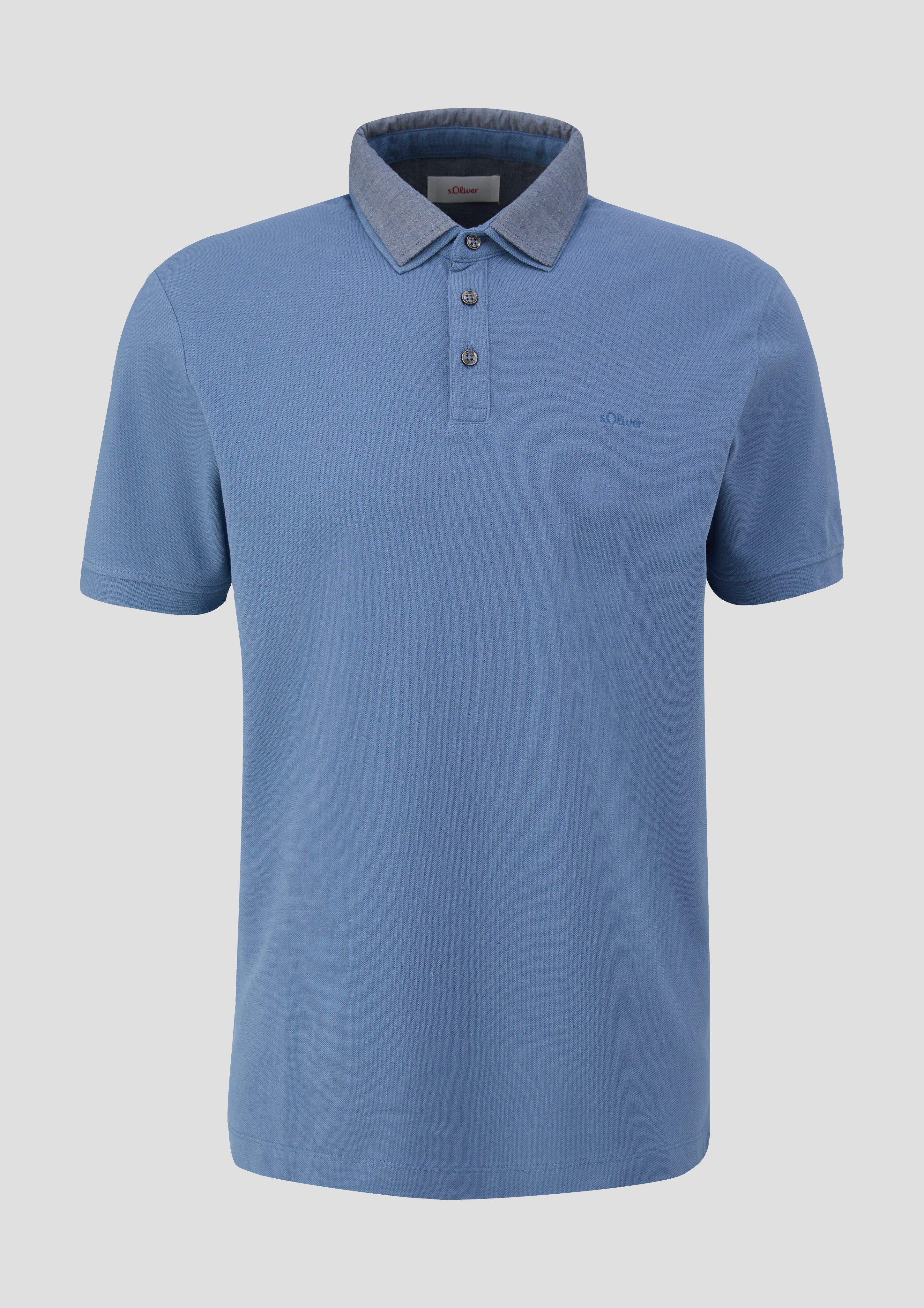 s.Oliver Poloshirt aus Baumwolle mit Logo-Stickerei