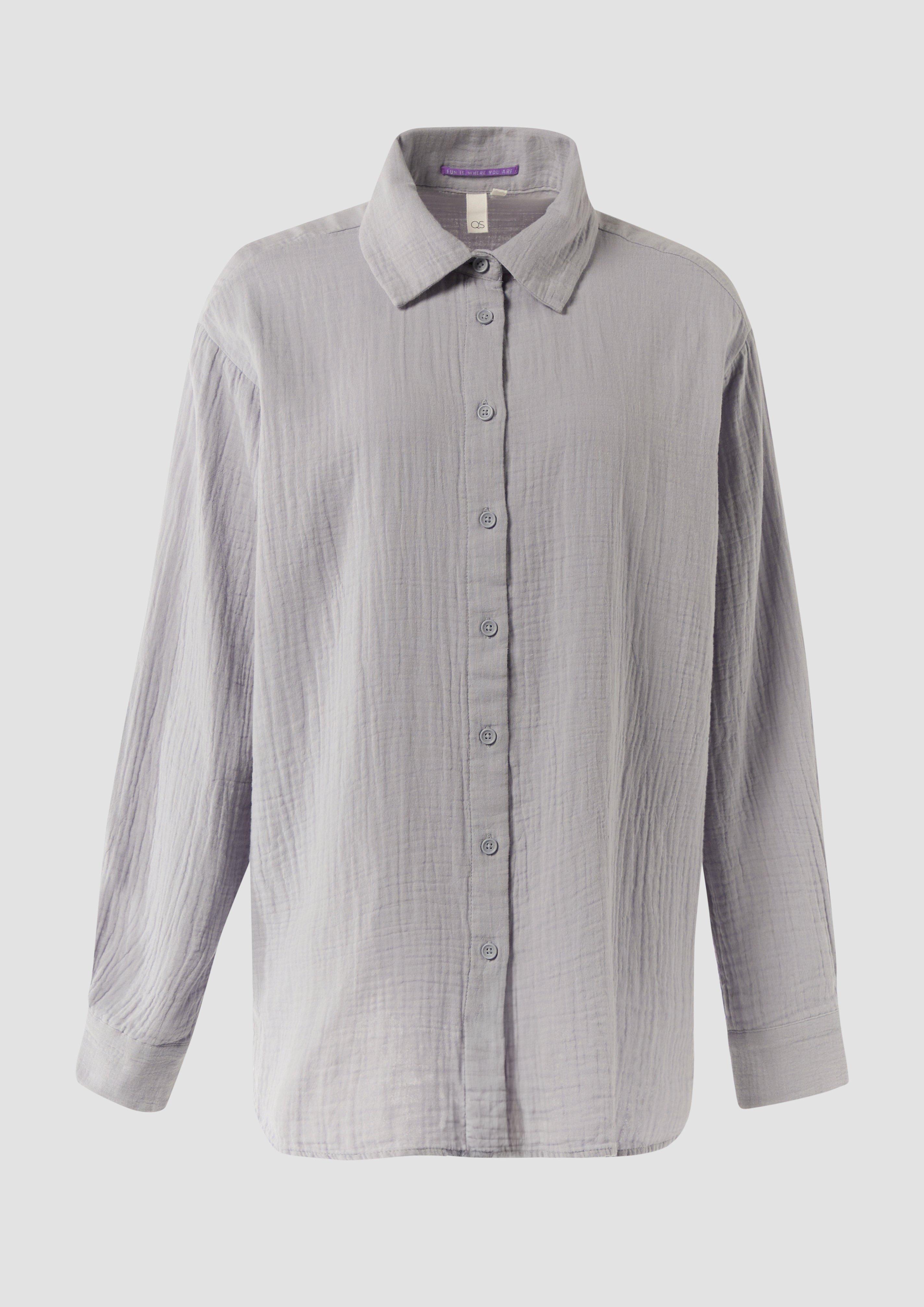 s.Oliver Oversized-Hemdbluse aus Musselin