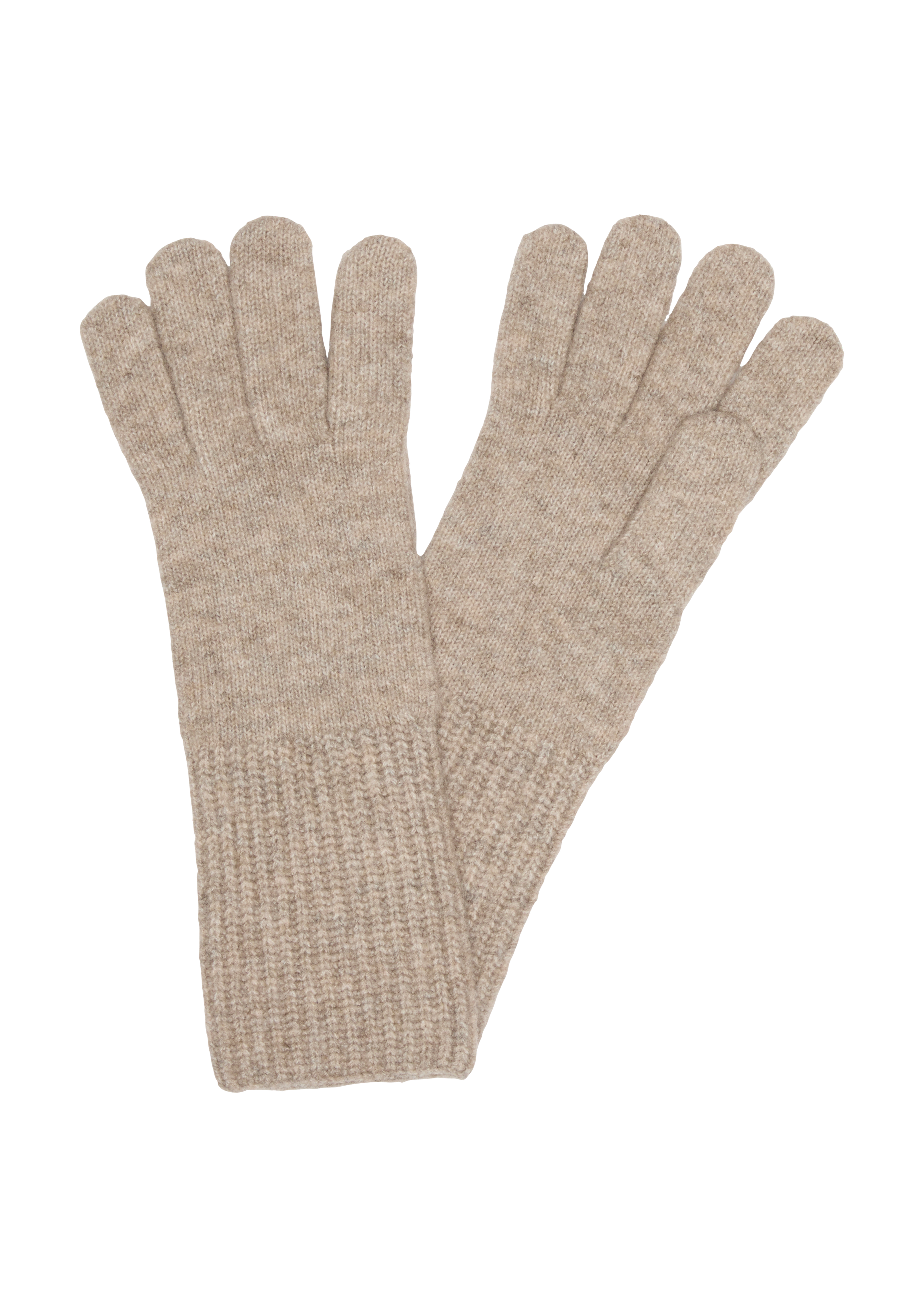 s.Oliver - Gestrickte Handschuhe aus Wollmix, Damen, braun