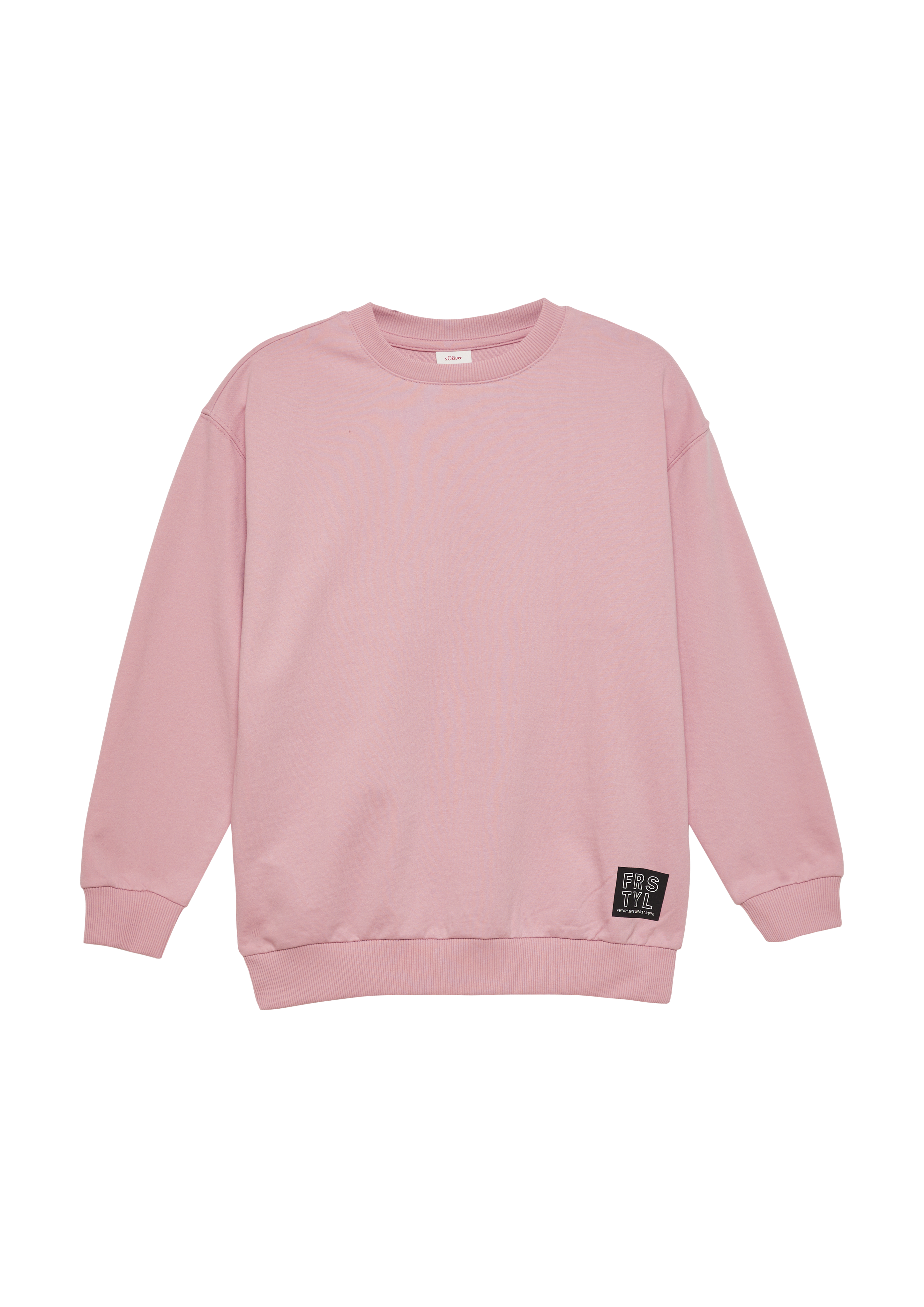 s.Oliver - Unisex Sweatshirt mit Rippbündchen und Print, Jungen, Rosa