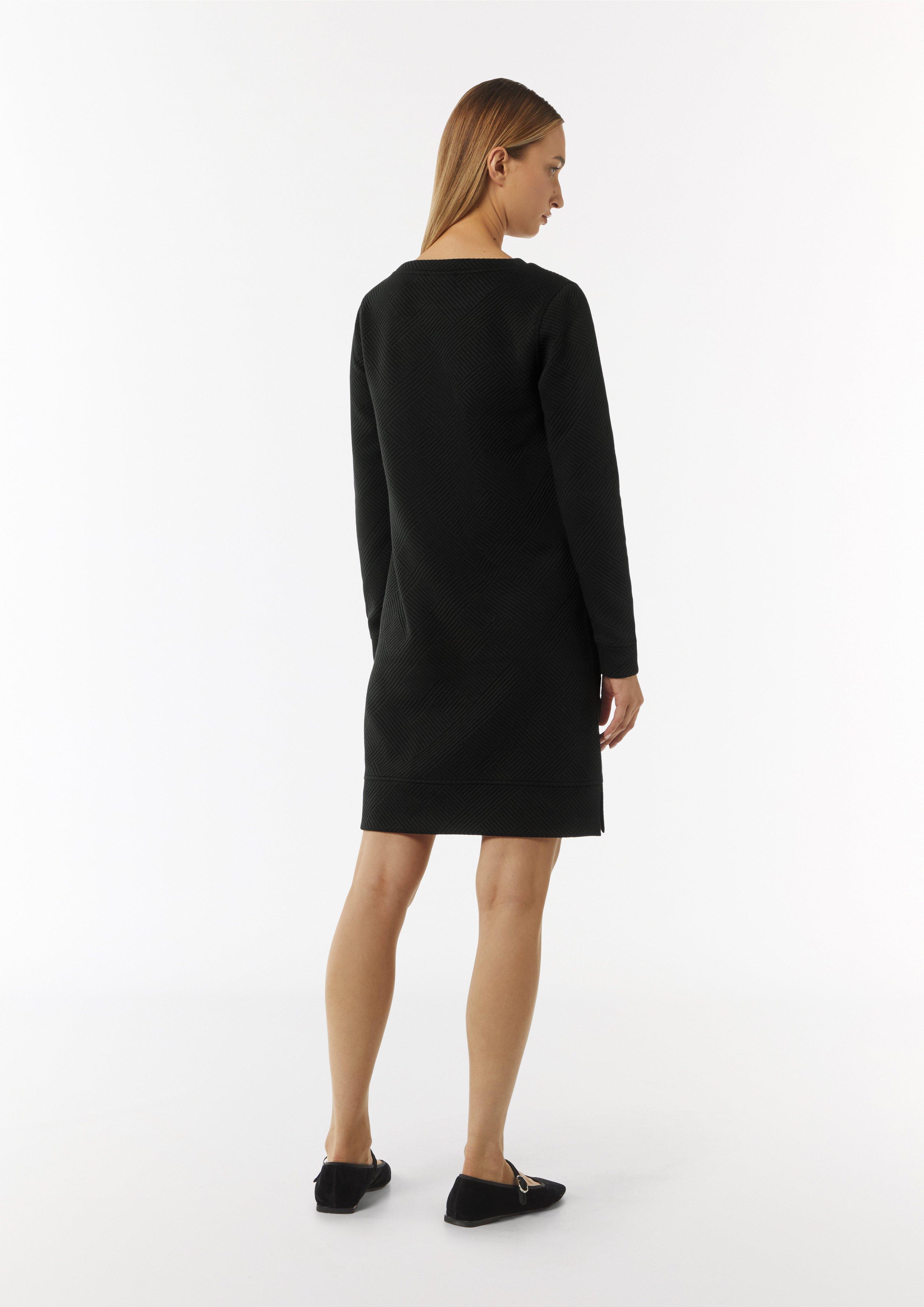 Textured jersey dress - black | Comma Textured jersey dress - black | Comma