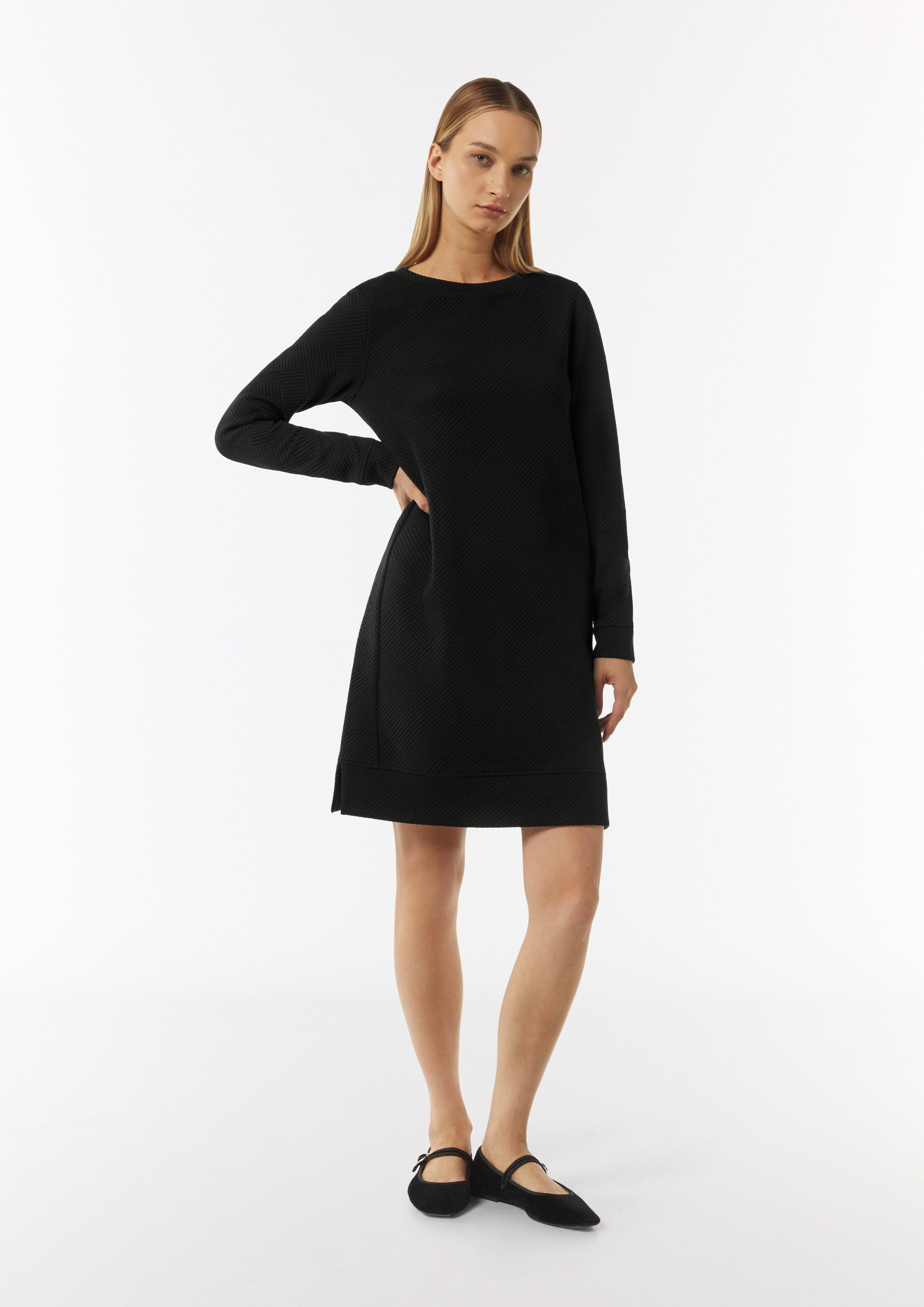 Textured jersey dress - black | Comma Textured jersey dress - black | Comma