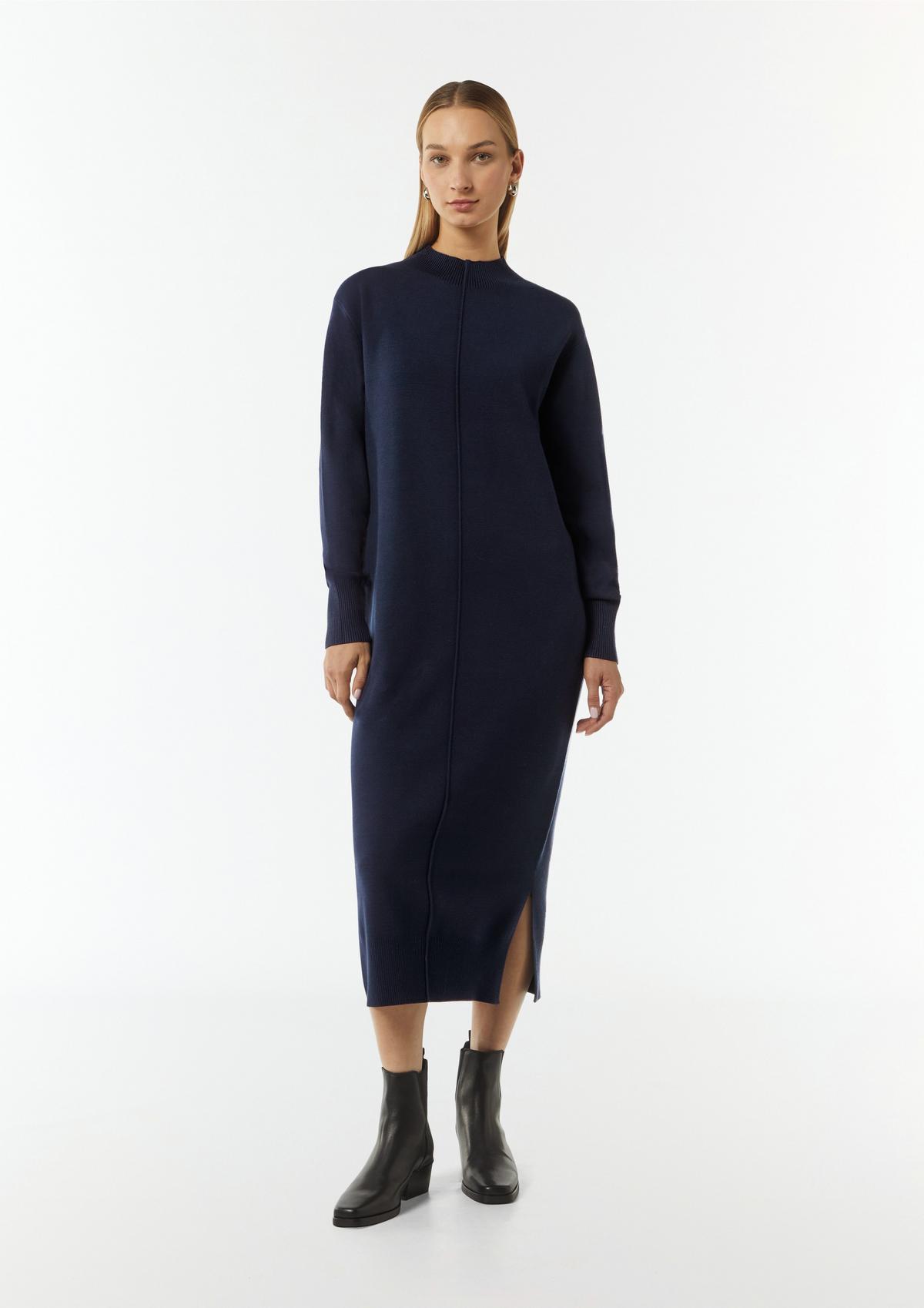 Fine Knit Dress Fine Knit Mini Dress Black BOA