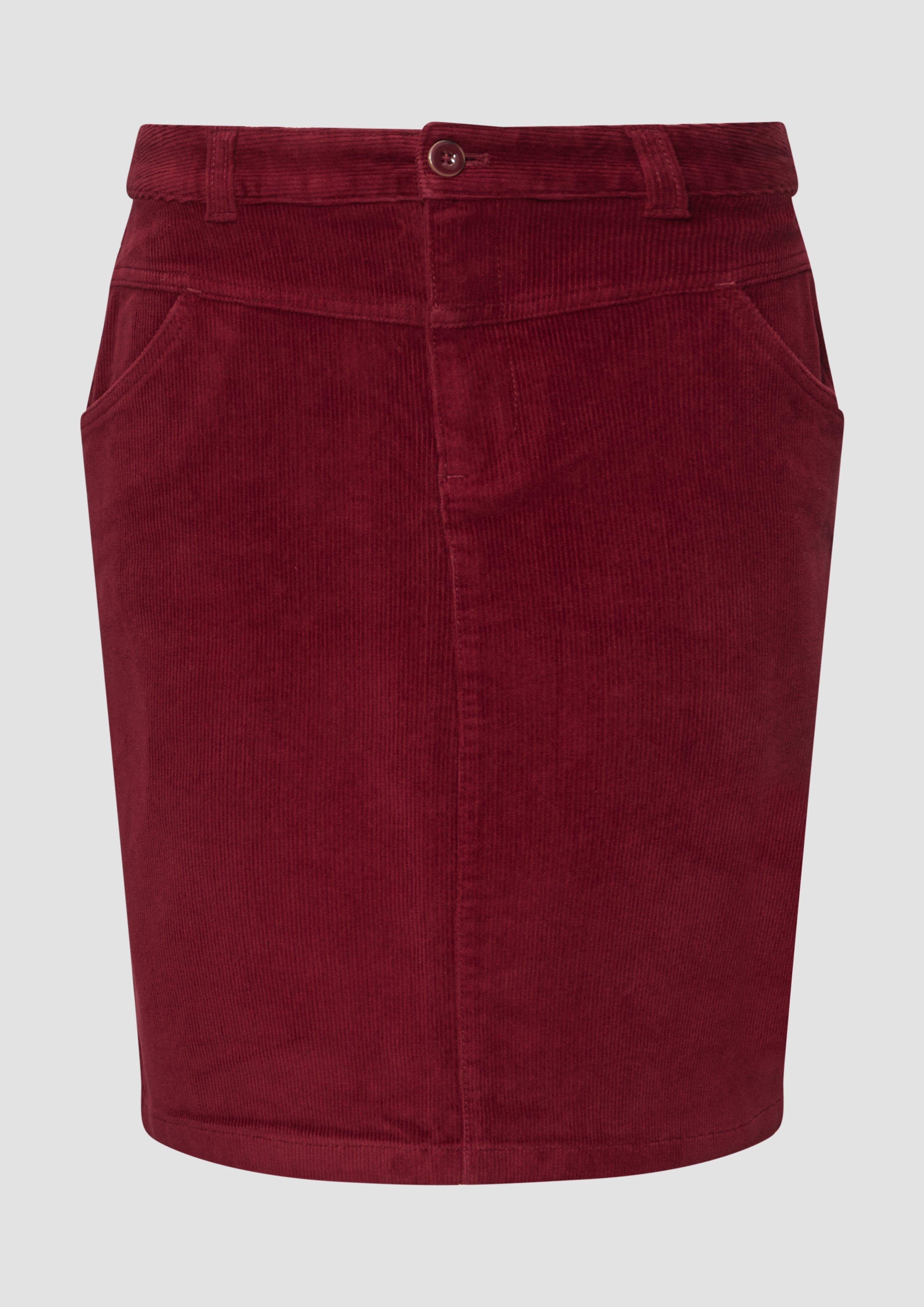 Thumbnail - s.Oliver - Cordrock mit Sattelbund, Damen, rot