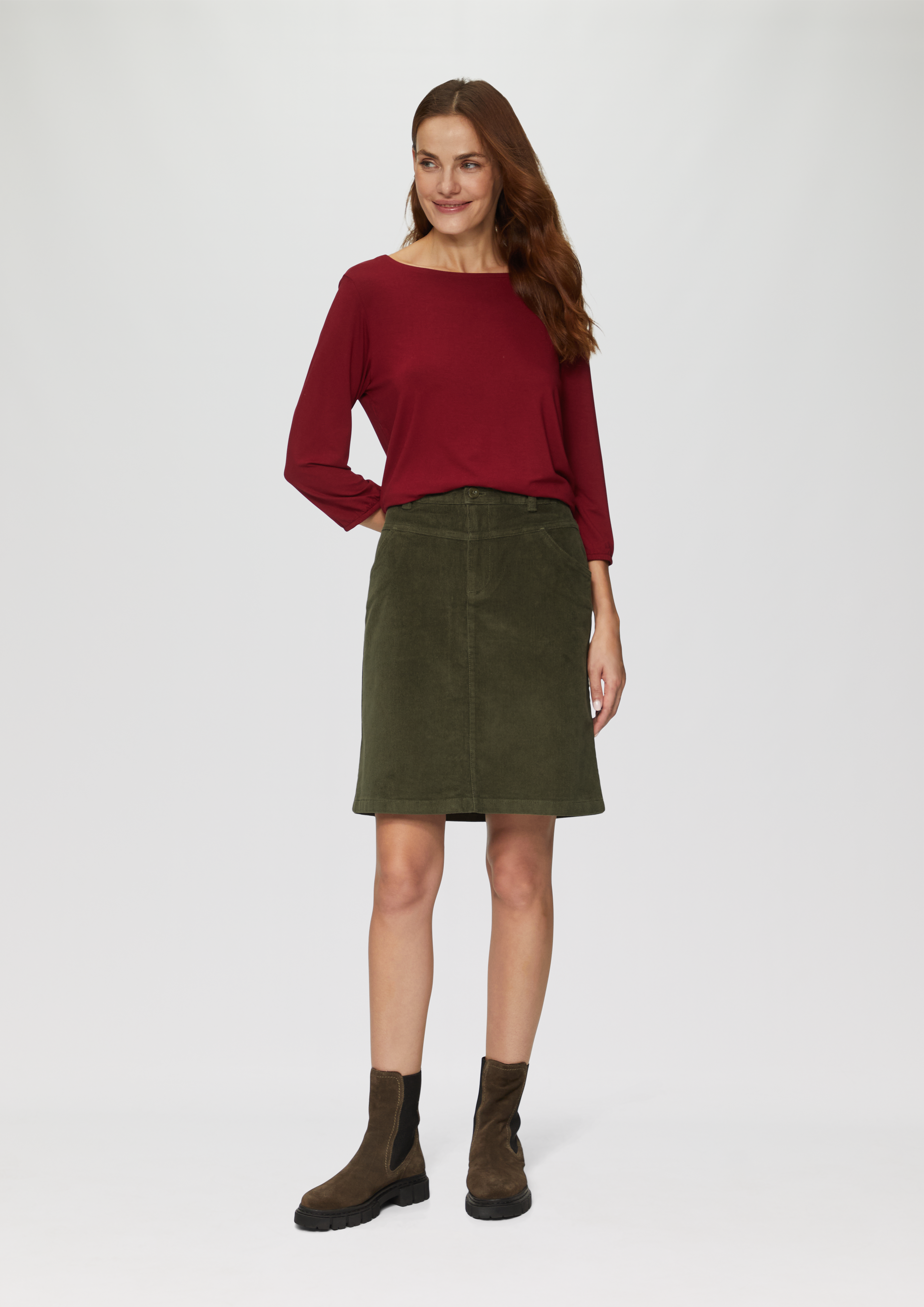 Smooth Mood ♥ Corduroy Skirt /追跡付 Miu Miu Corduroy Midi Skirt with Side Zip women - Glamood Outlet