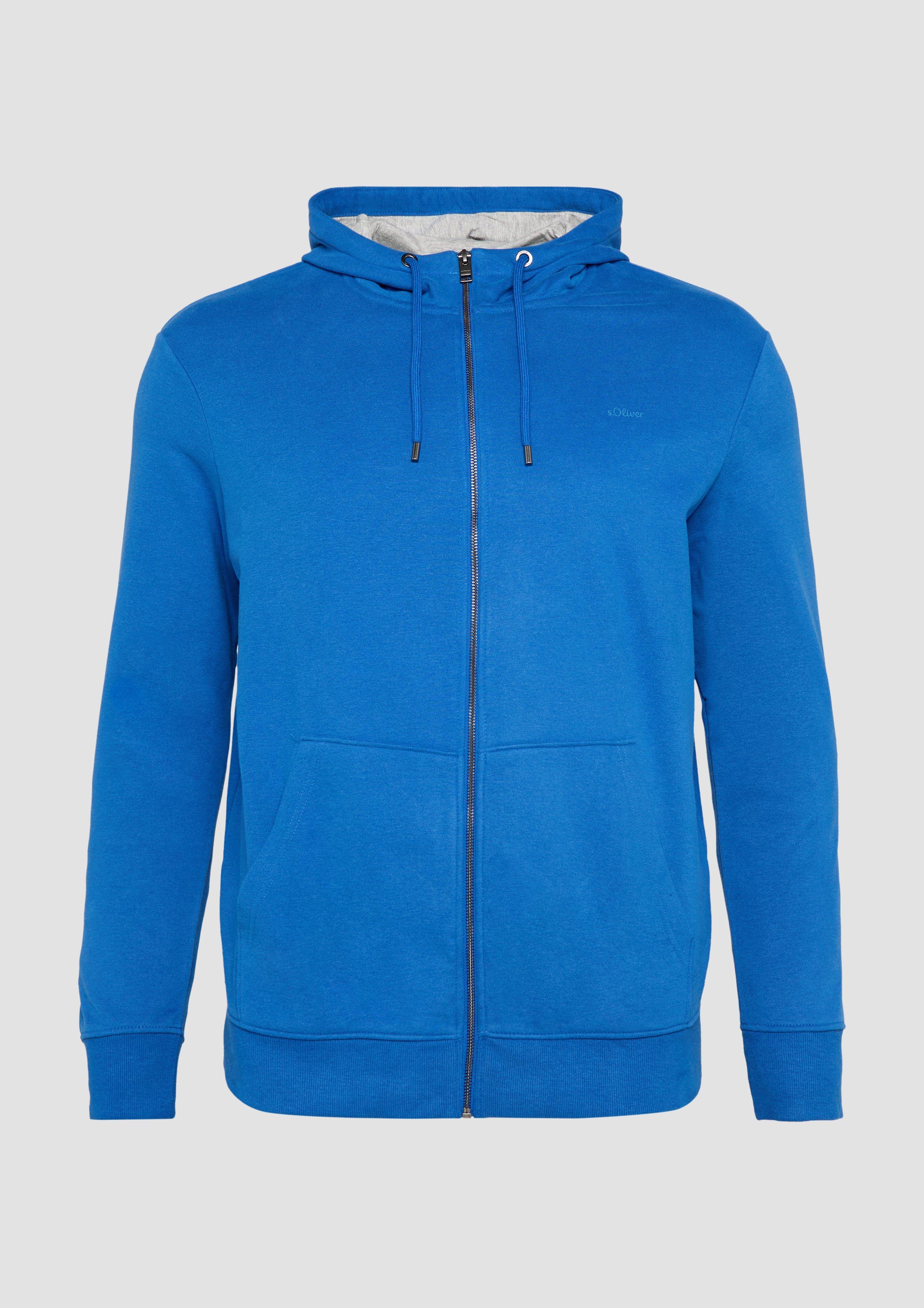 s.Oliver - Hoodie mit s.Oliver Print, Herren, blau