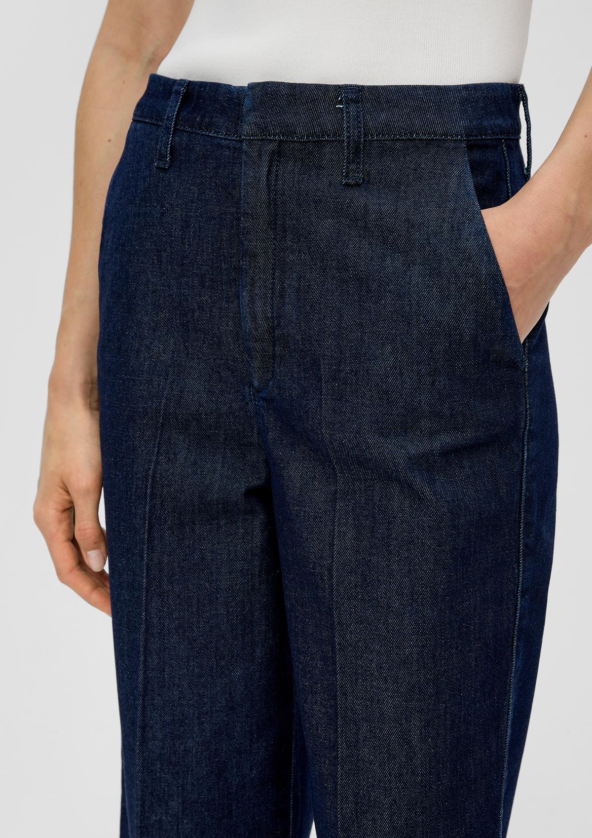 s.Oliver Jeans hlače krajšega kroja / kroj Relaxed Fit / High Rise / široke hlačnice