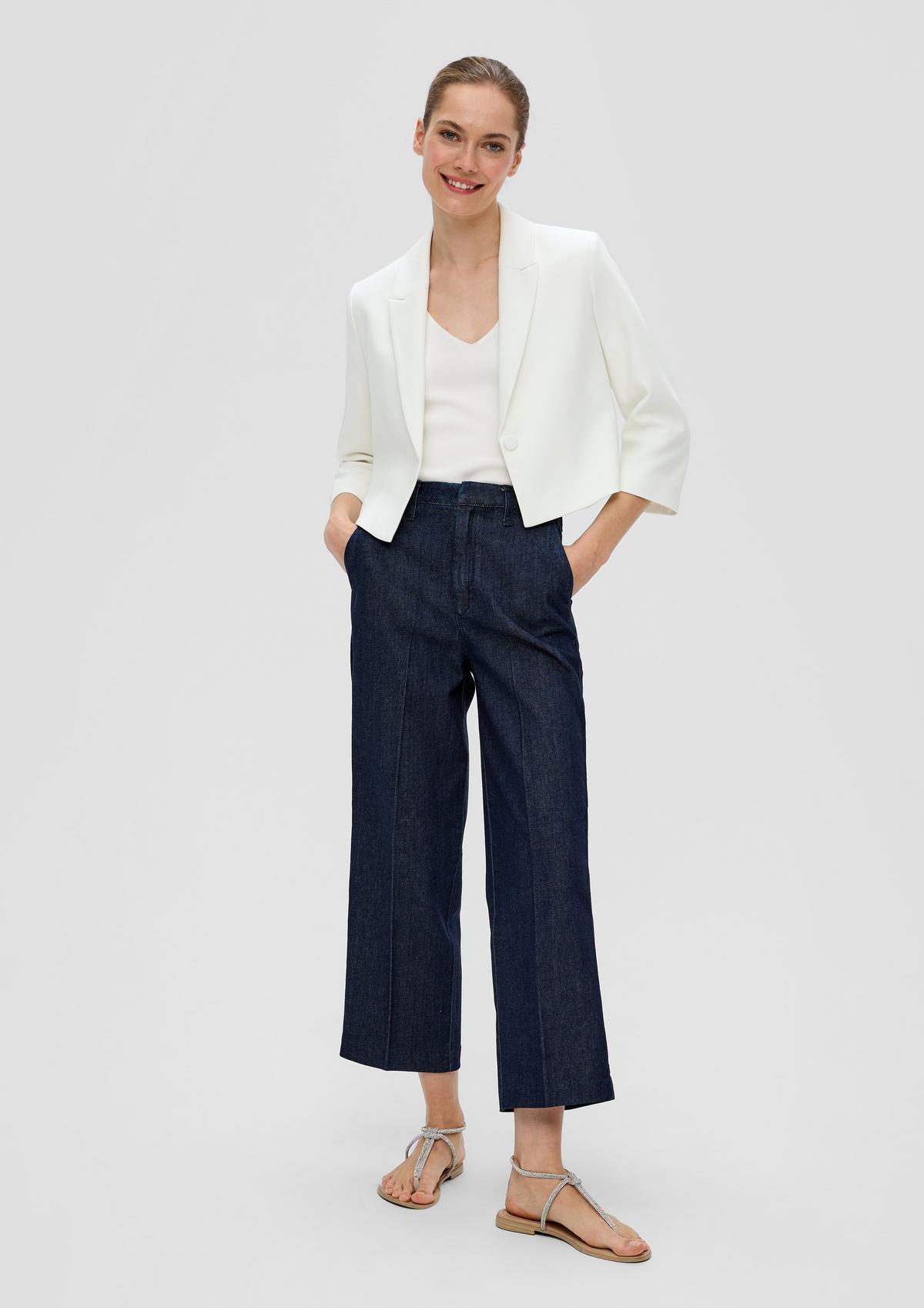 s.Oliver Jean court / coupe Relaxed Fit / Taille haute / Jambes larges