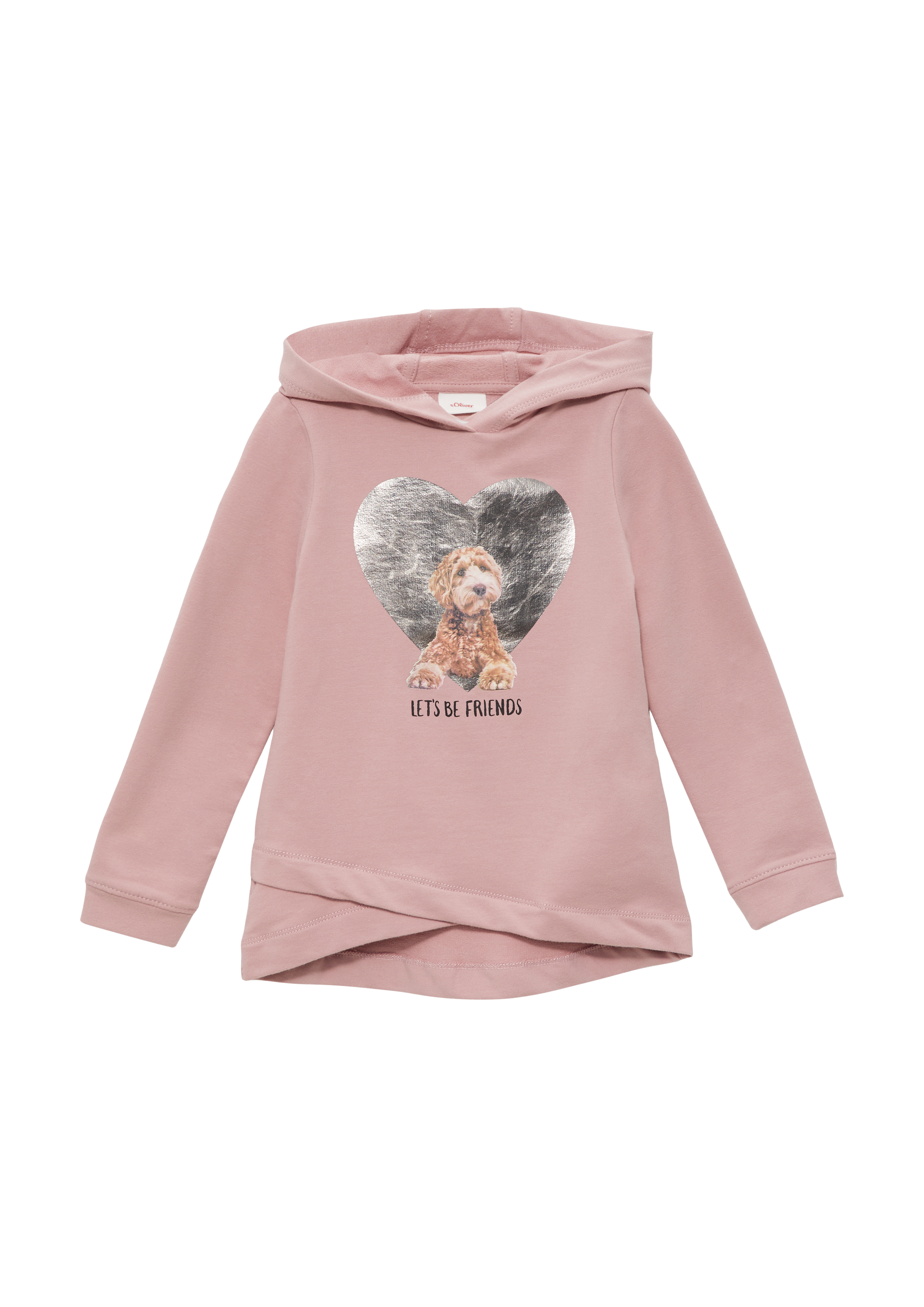 s.Oliver - Sweatshirt mit Metallic-Print, Kinder, Rosa