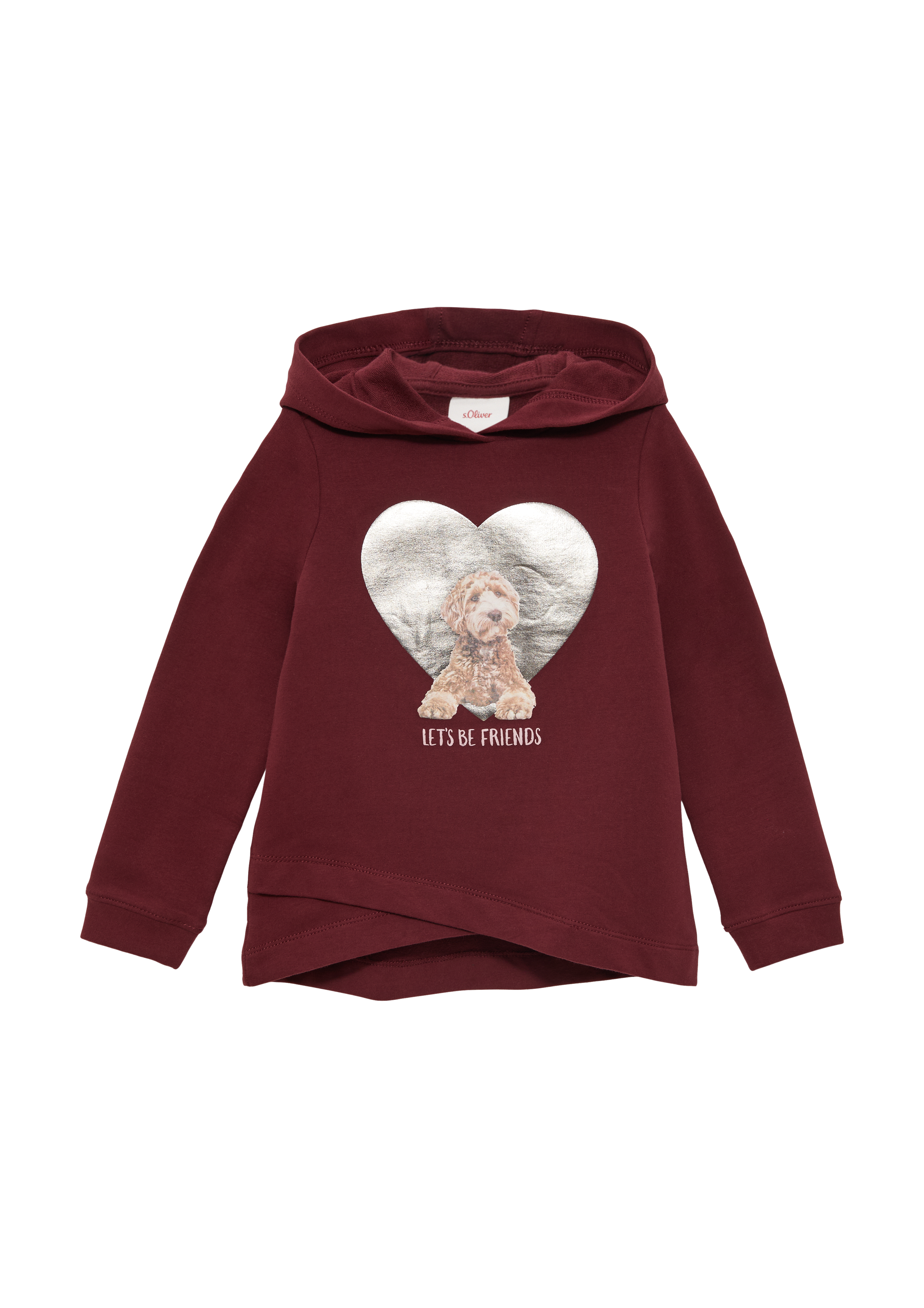 s.Oliver - Sweatshirt mit Metallic-Print, Kinder, Rosa