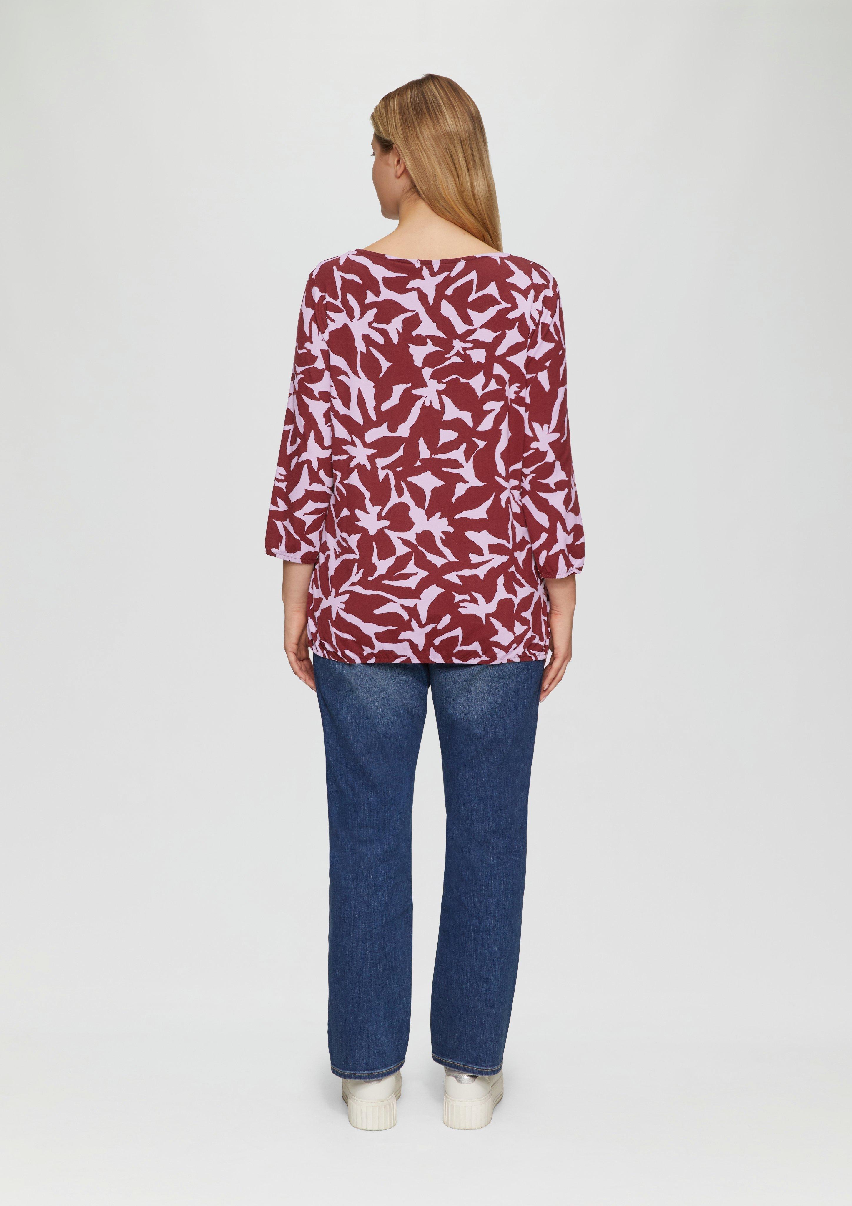 S.Oliver Shirt mit All-over-Print aus Viskosestretch