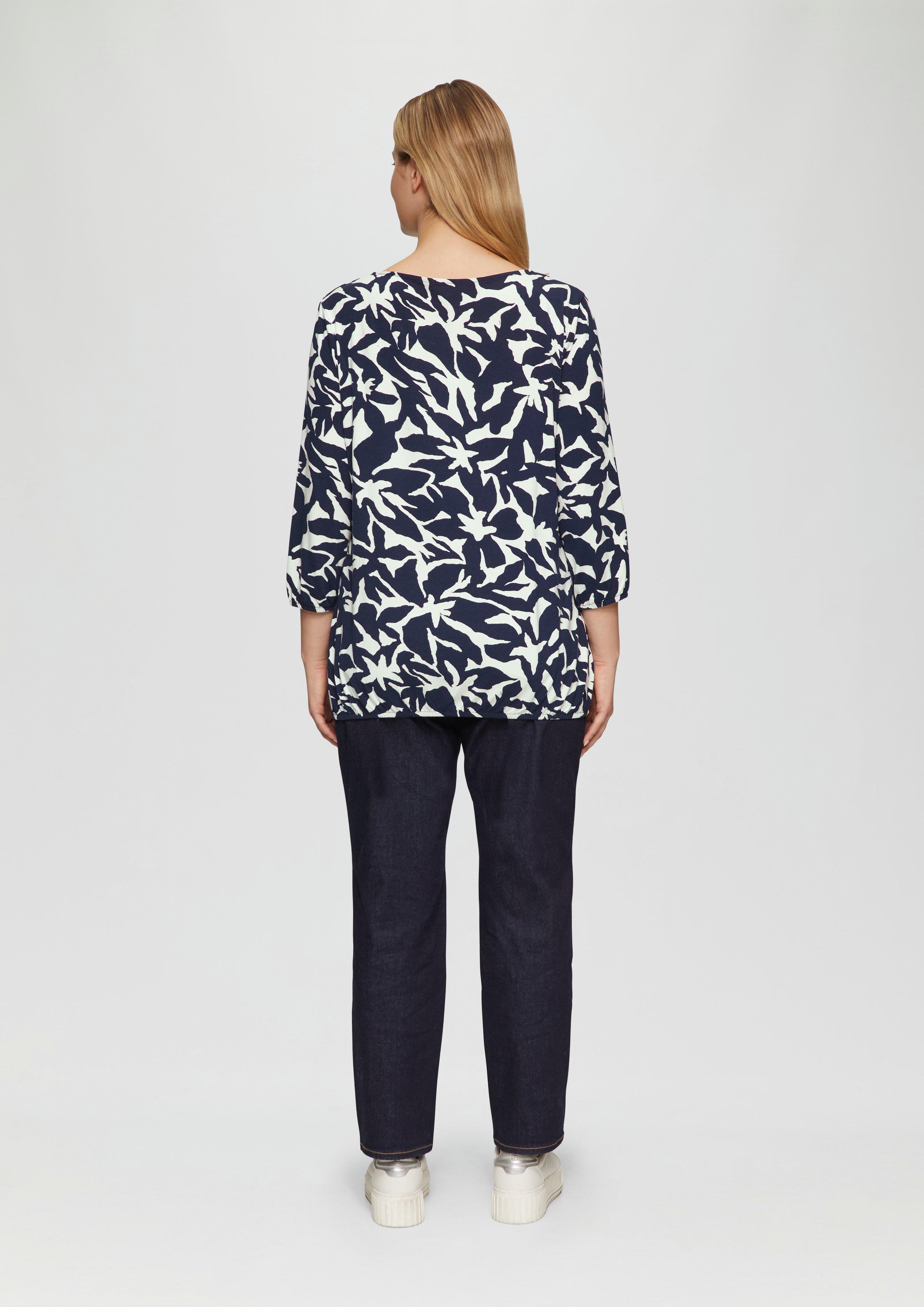 S.Oliver Shirt mit All-over-Print aus Viskosestretch