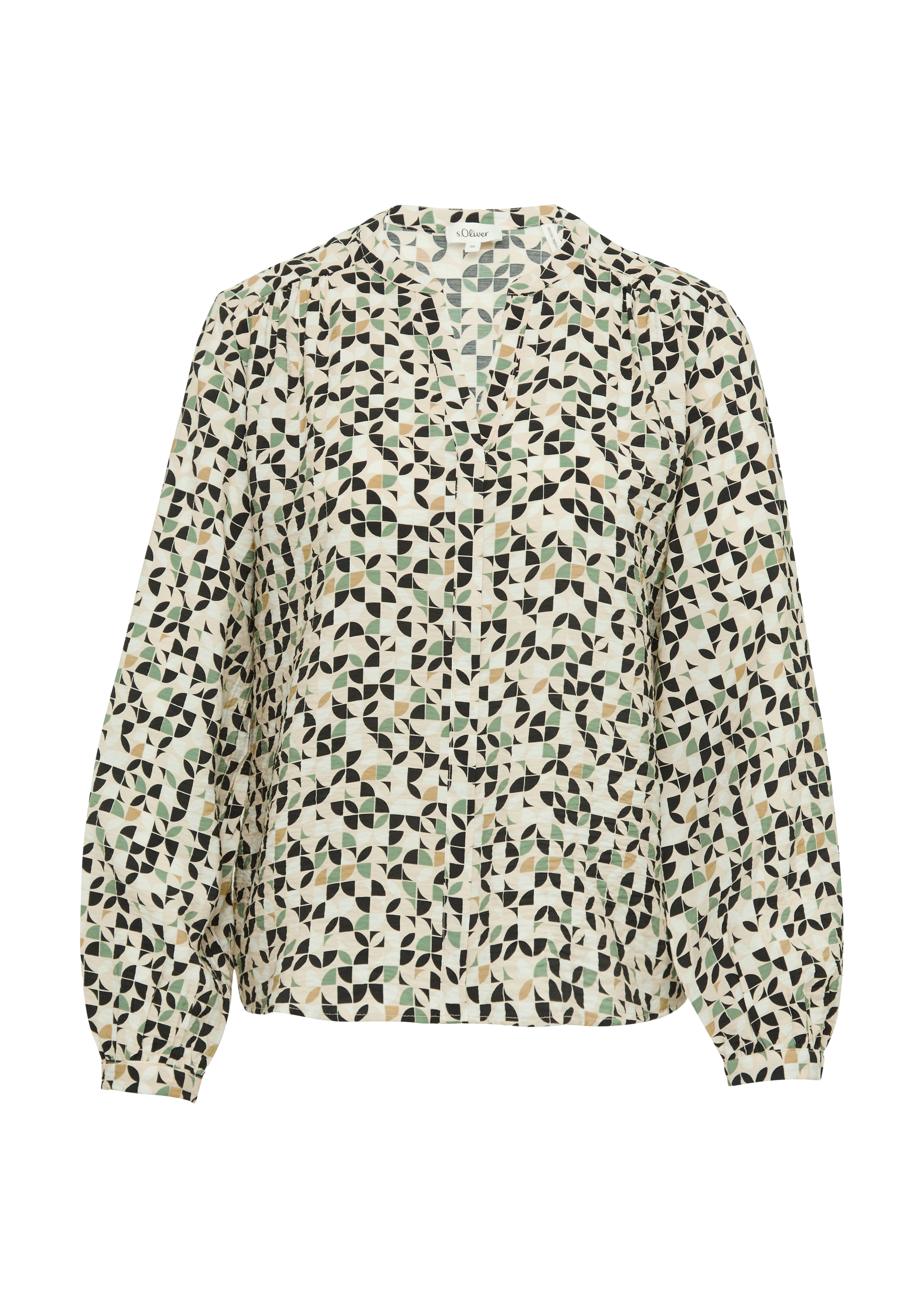 Bluse aus Viskosemix mit Raffung