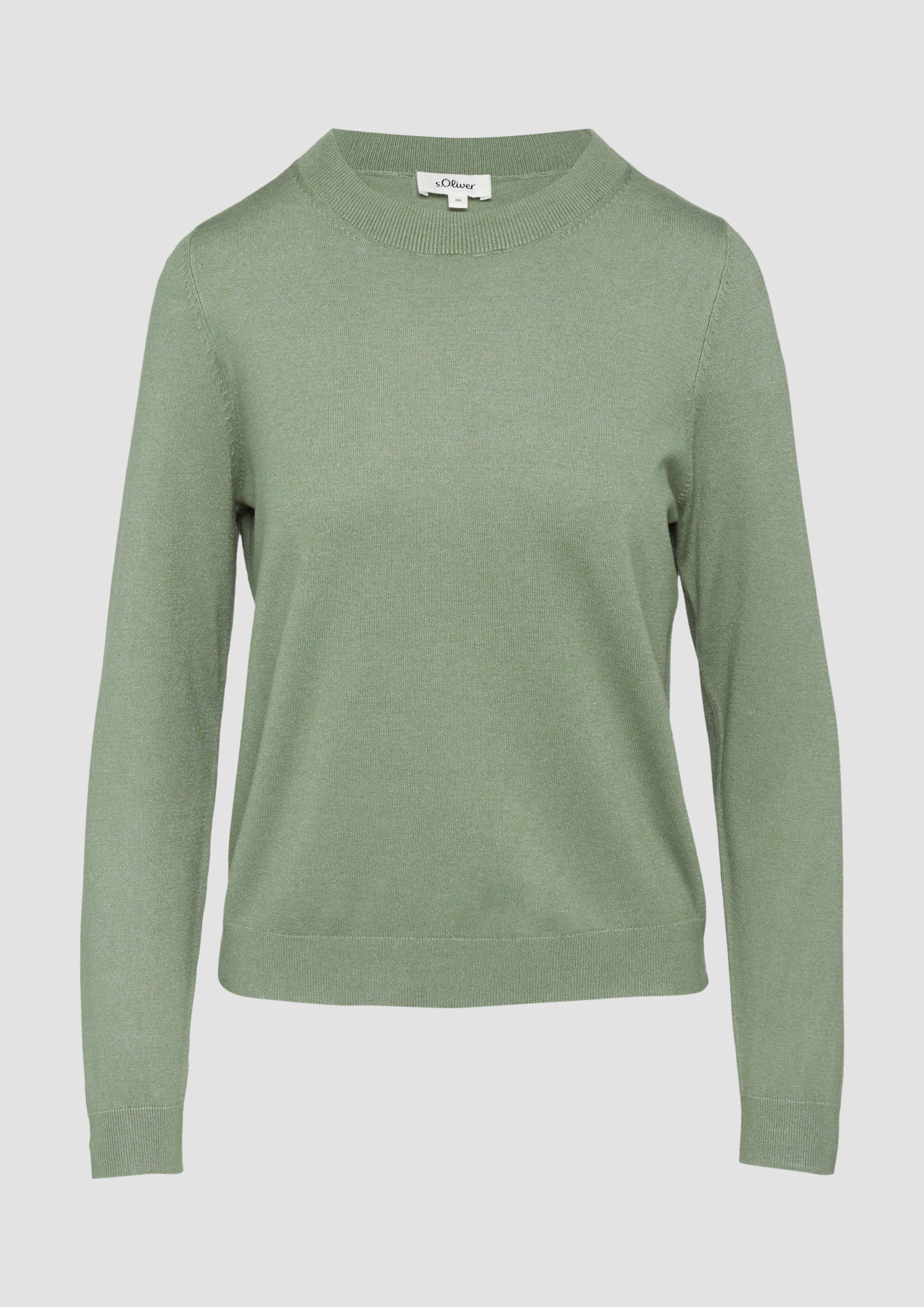 s.Oliver - Strickpullover aus Viskosemix, Damen, Grün
