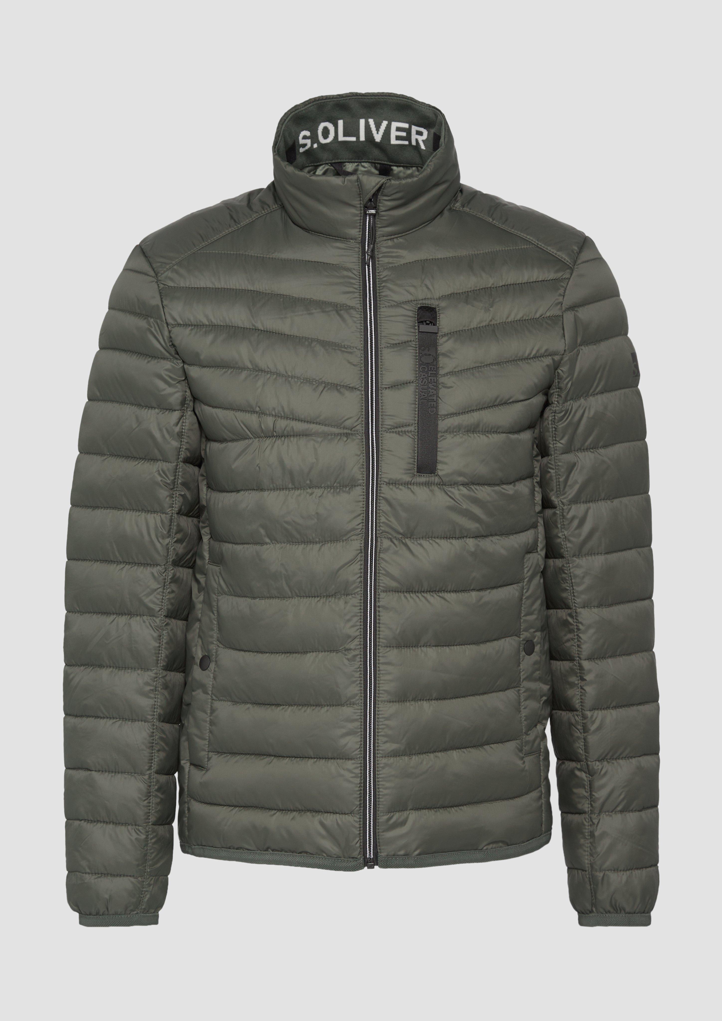 s.Oliver - Steppjacke mit sportiven Kontrastdetails, Herren, Grün