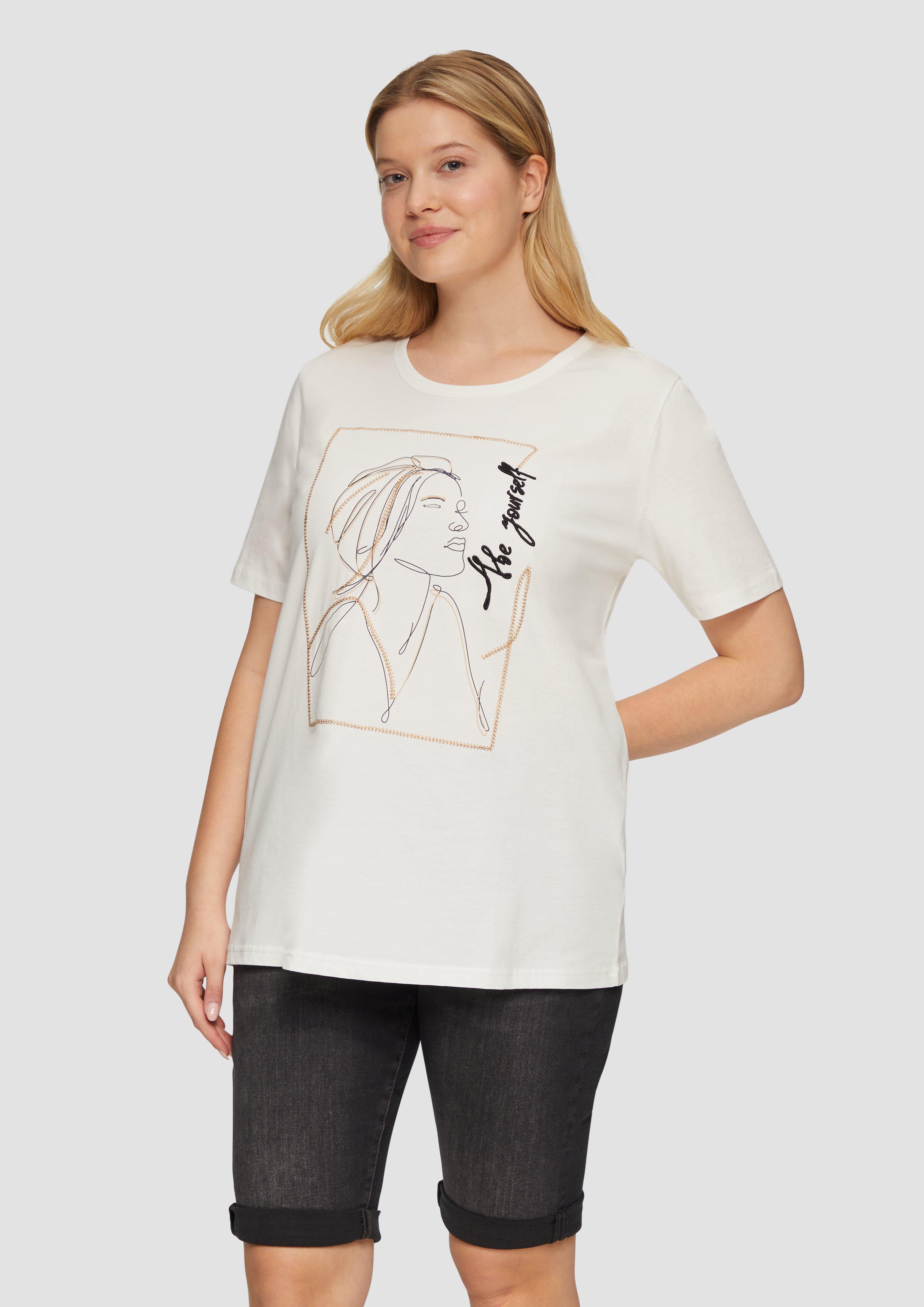 S.Oliver T-Shirt mit Stickerei-Artwork