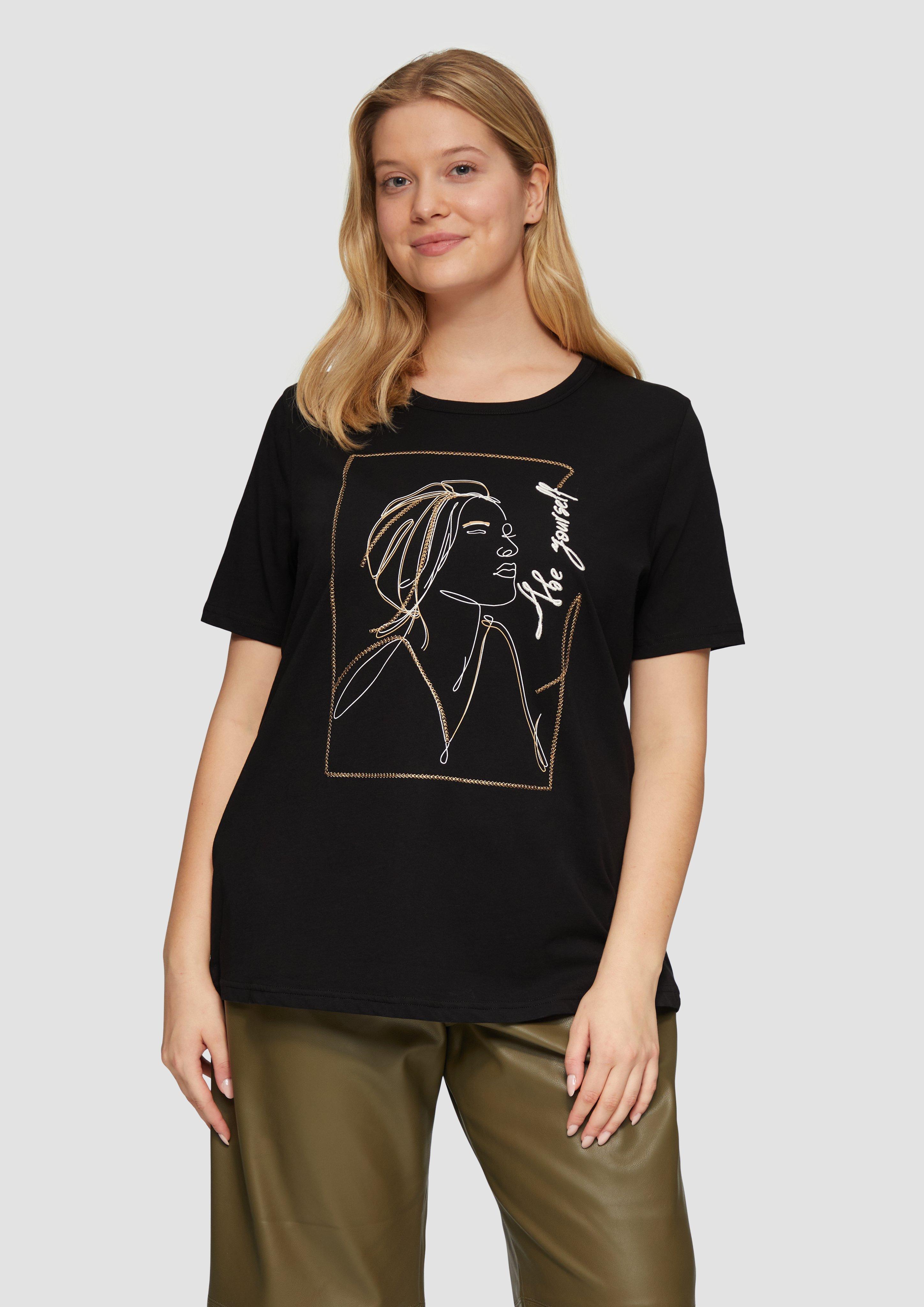 S.Oliver T-Shirt mit Stickerei-Artwork