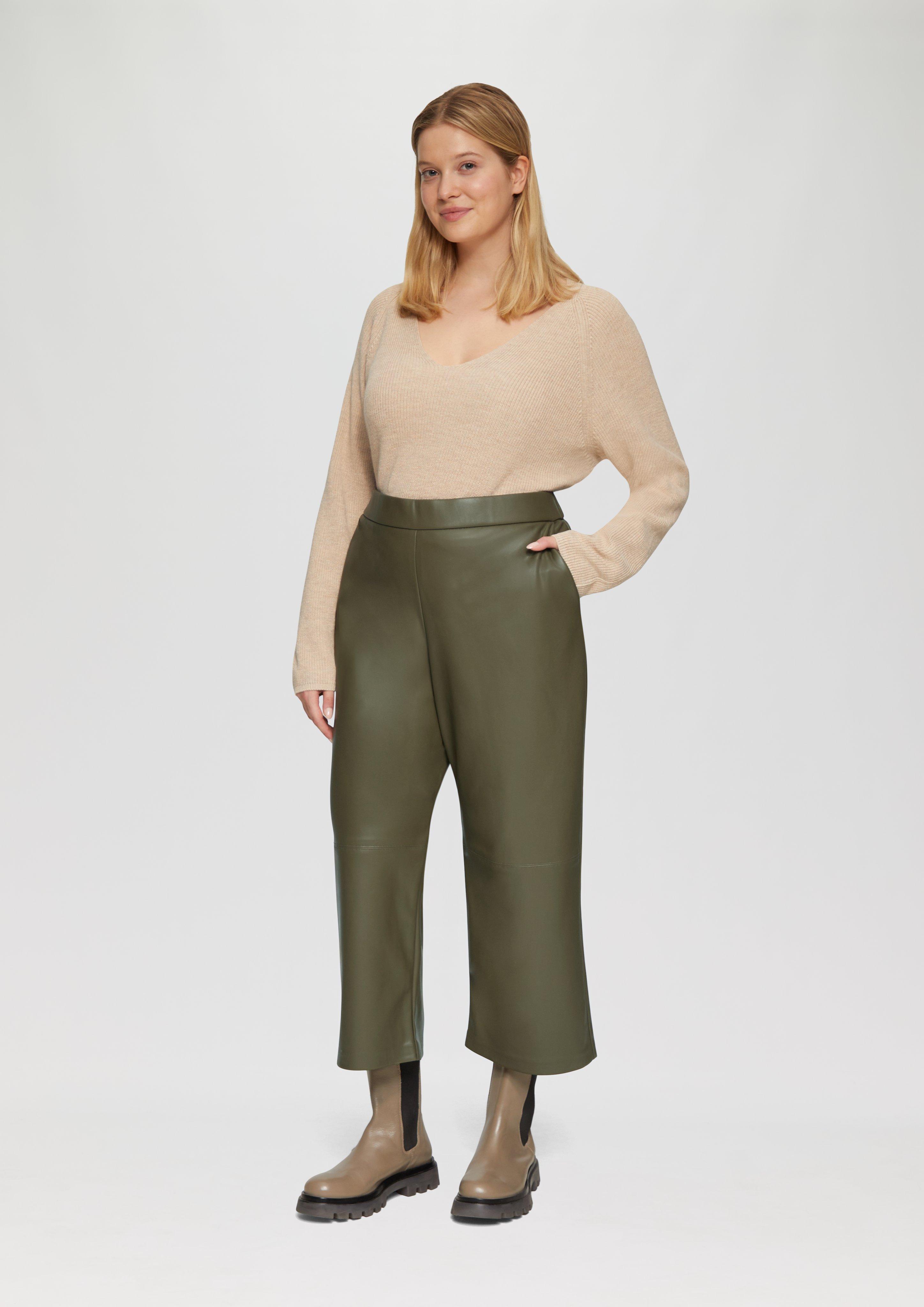 S.Oliver Culotte aus Lederimitat mit Nahtdetails