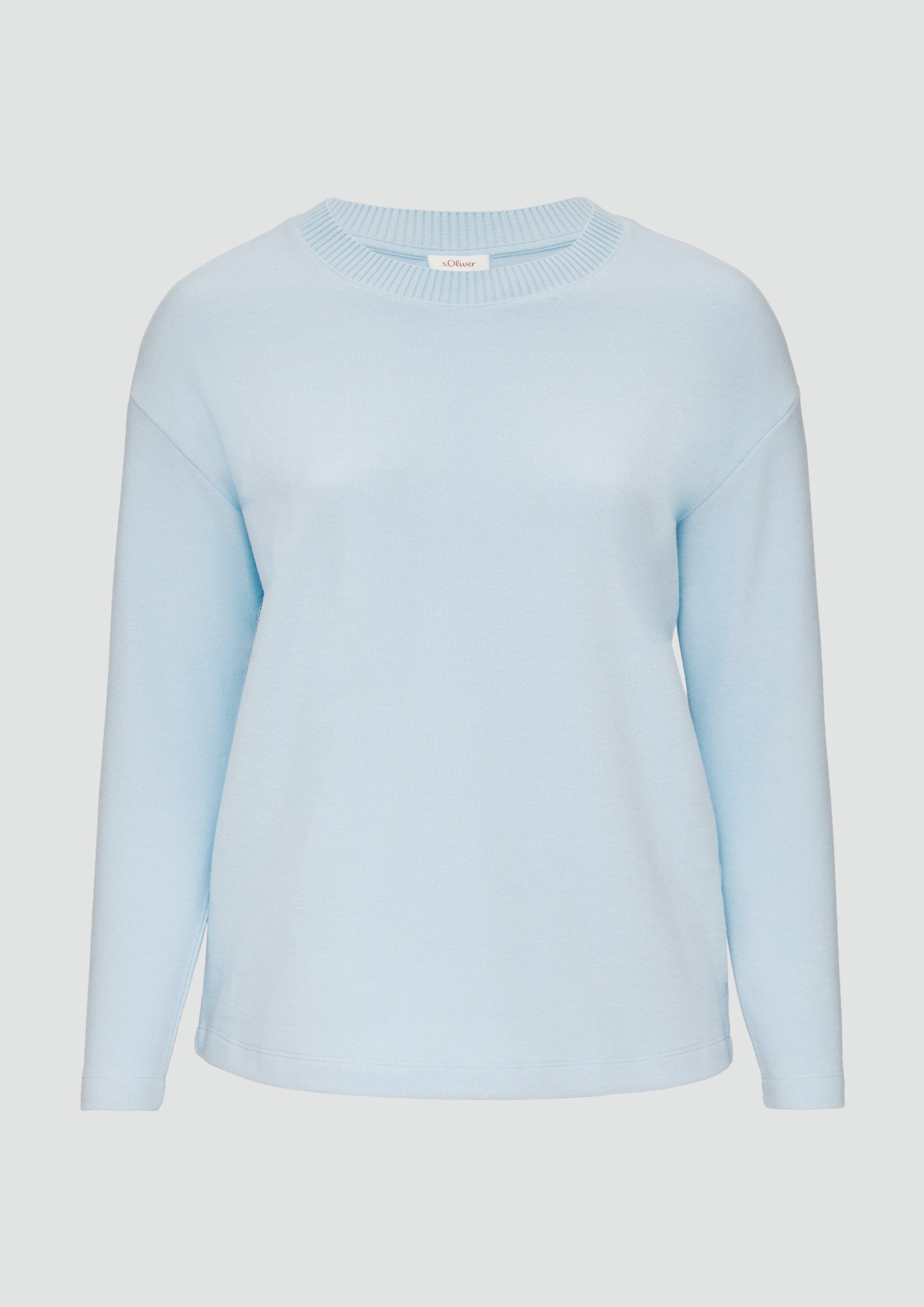 s.Oliver - Weiches Sweatshirt mit überschnittenen Schultern, Damen, blau