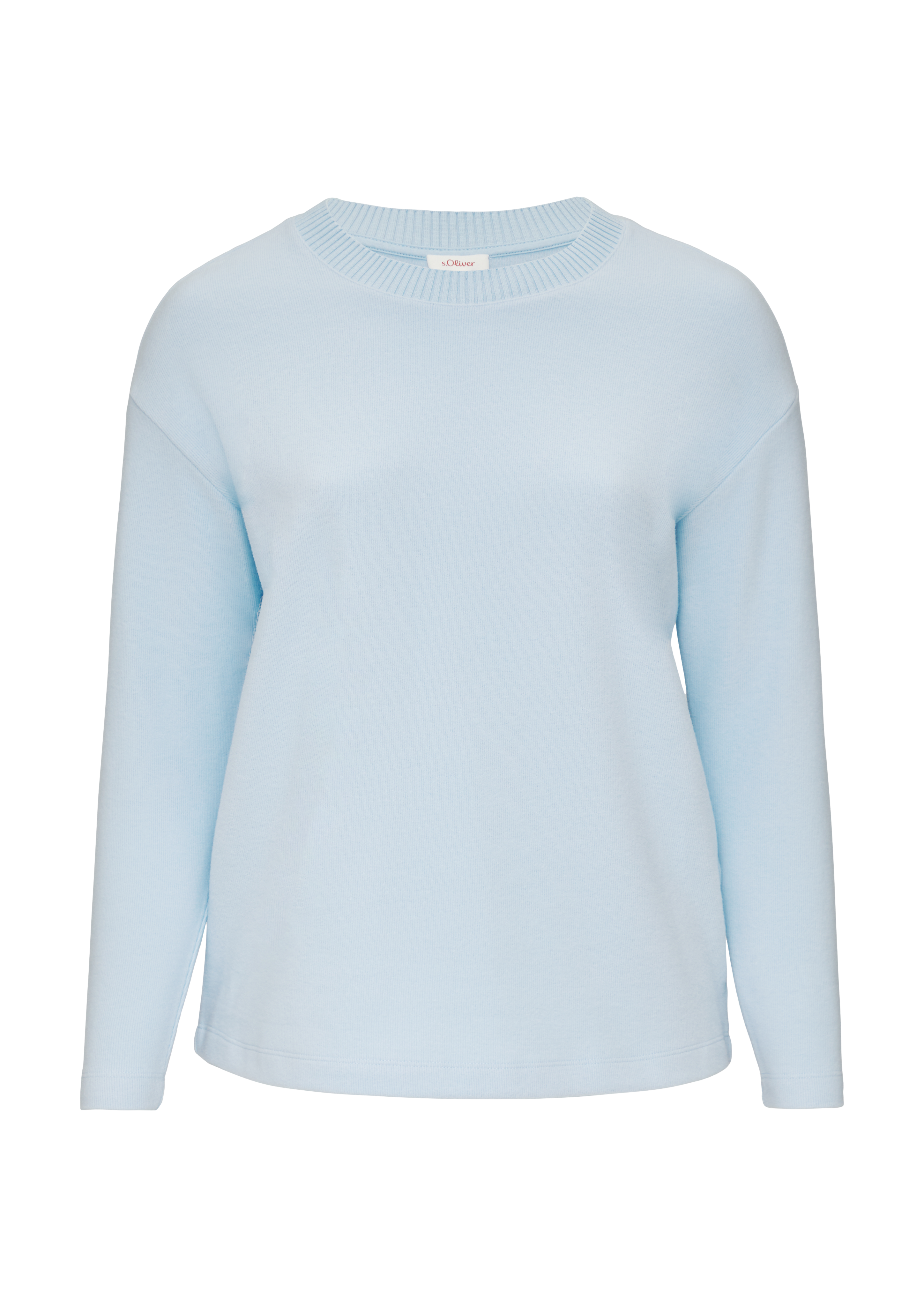 Weiches Sweatshirt mit überschnittenen Schultern Blau