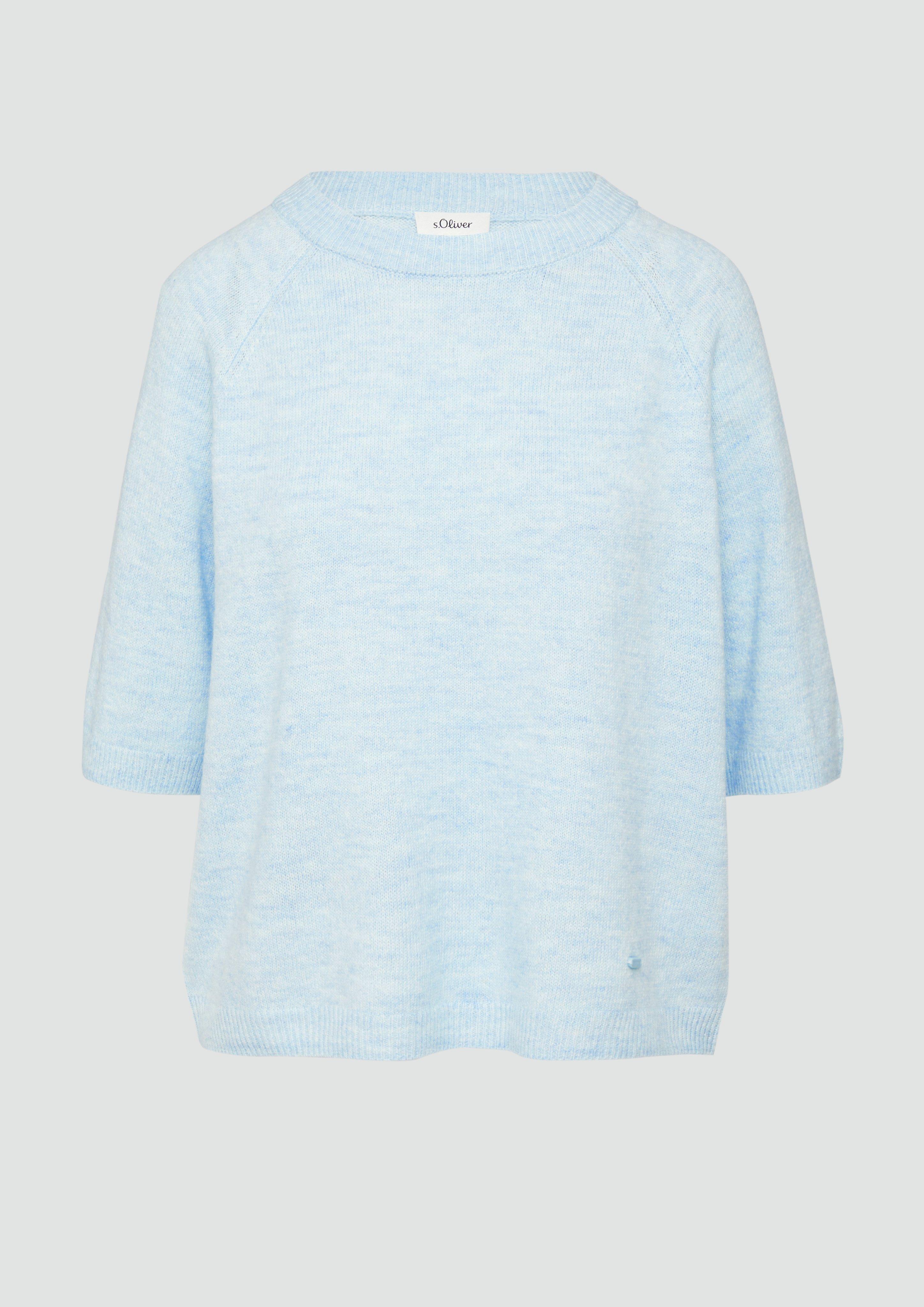 s.Oliver - Kurzarmpullover im Relaxed Fit, Damen, blau