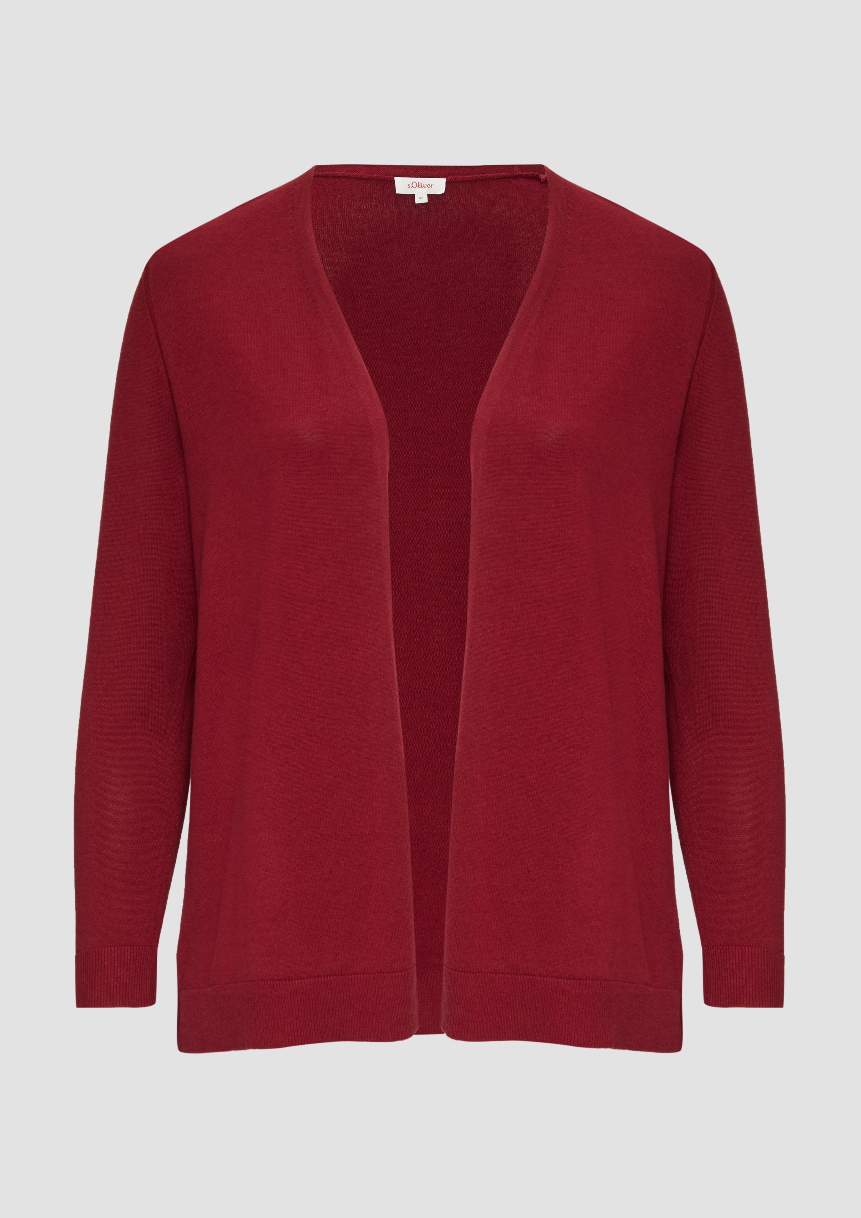 s.Oliver - Cardigan aus Viskose-Baumwollmix, Damen, rot