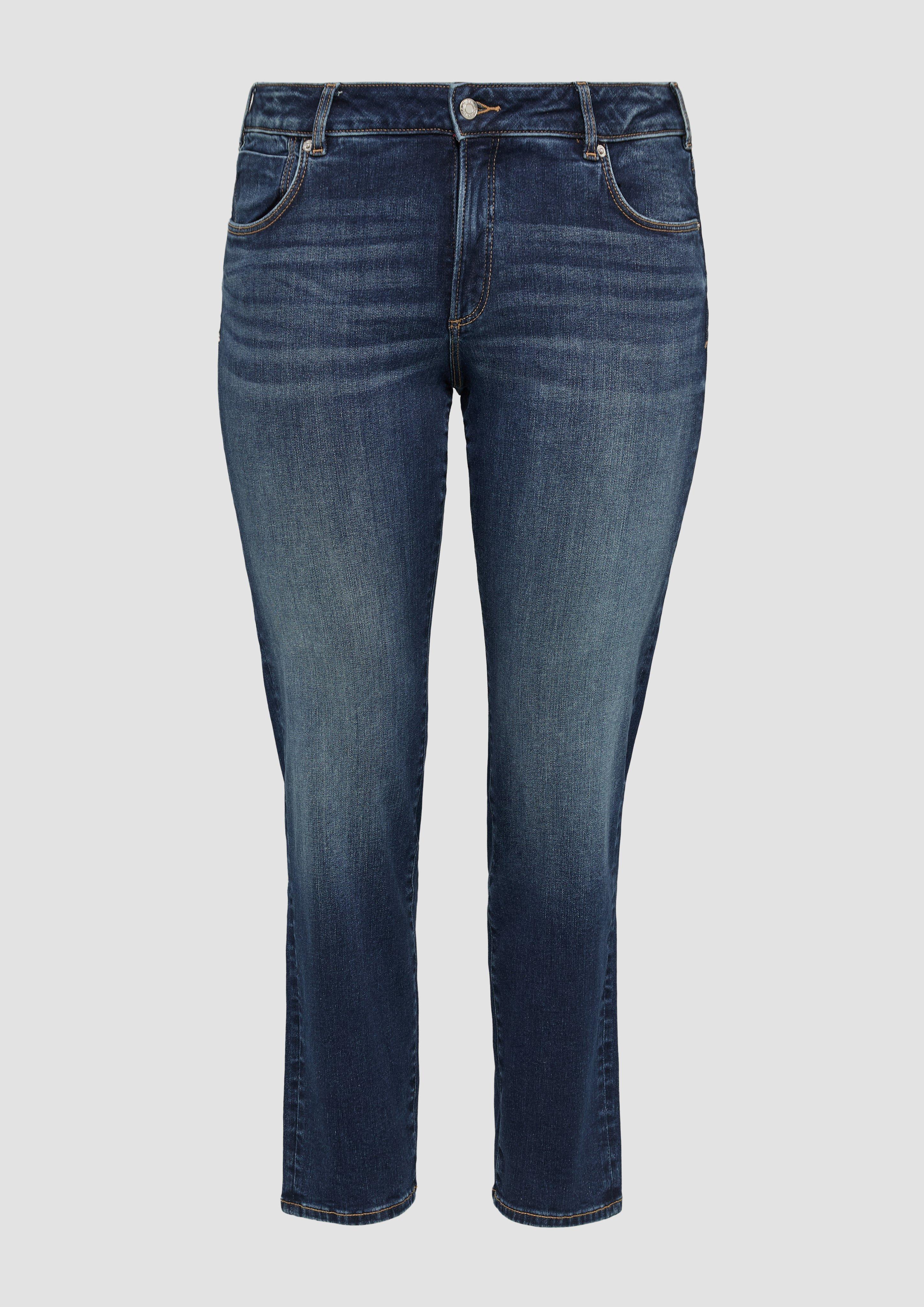 Thumbnail - s.Oliver - Jeans / Curvy Fit / Mid Rise / Slim Tapered Leg, Damen, blau
